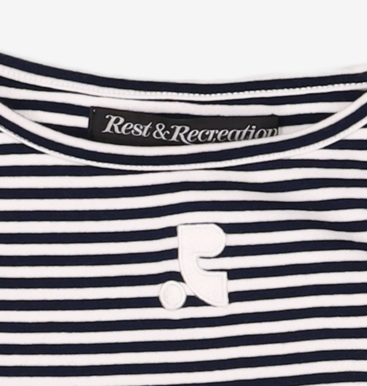 레스트앤레크레이션(REST&RECREATION) STRIPE LIP NECK T-SHIRT - BROWN ONESIZE