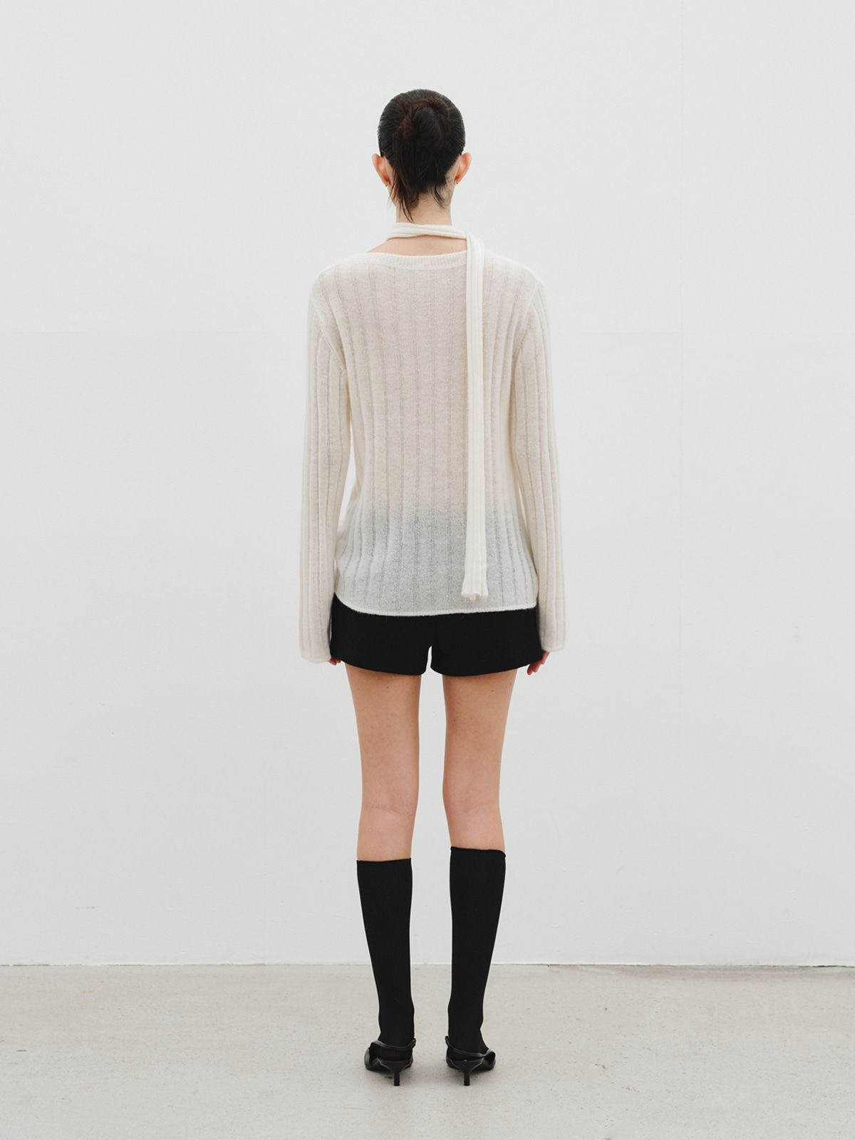 리플레인(REPLAIN) HAIRY STRAP KNIT_IVORY