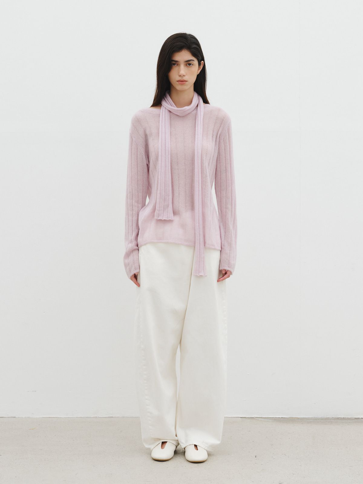 리플레인(REPLAIN) HAIRY STRAP KNIT_LIGHT PINK