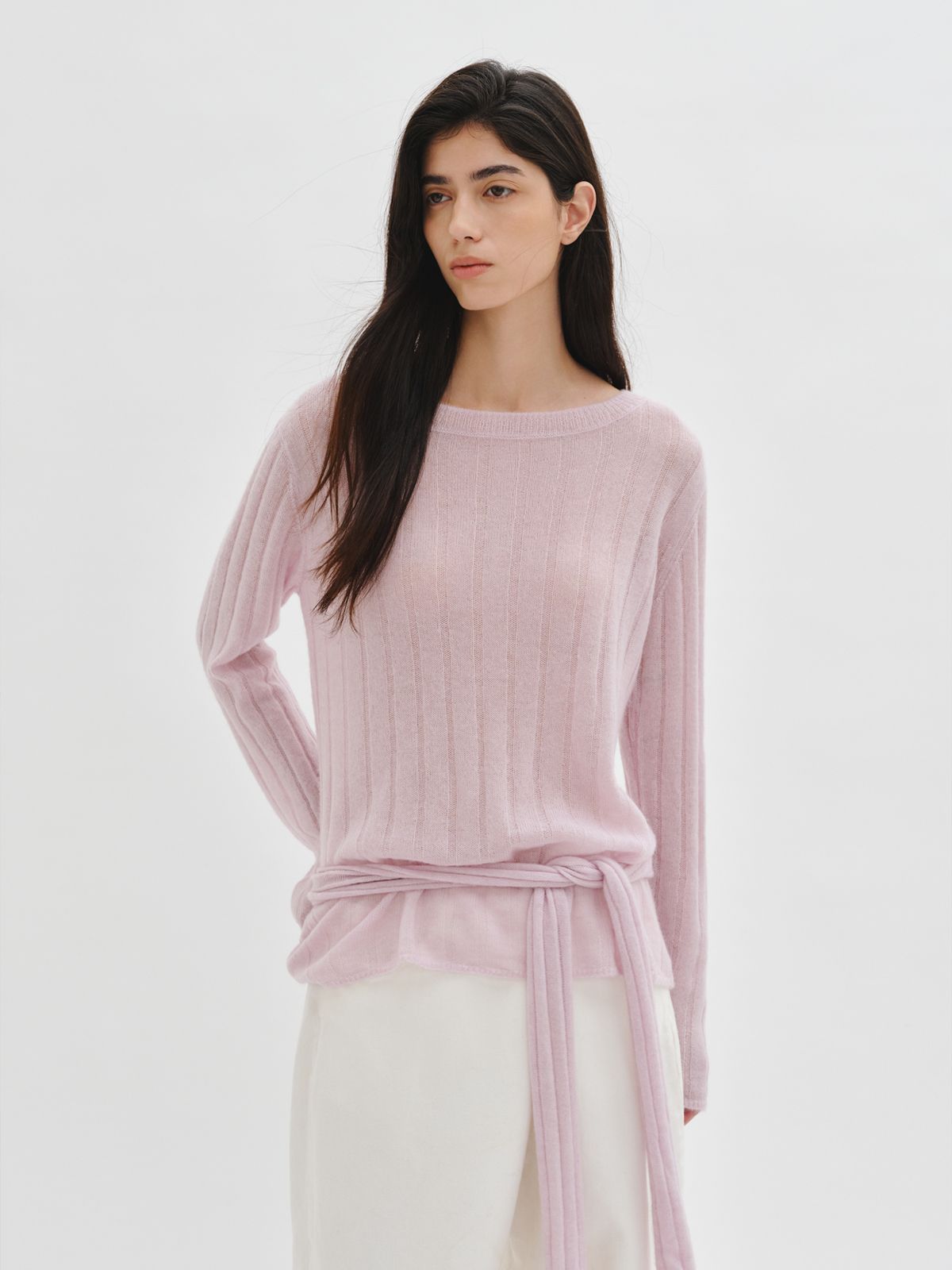 리플레인(REPLAIN) HAIRY STRAP KNIT_LIGHT PINK