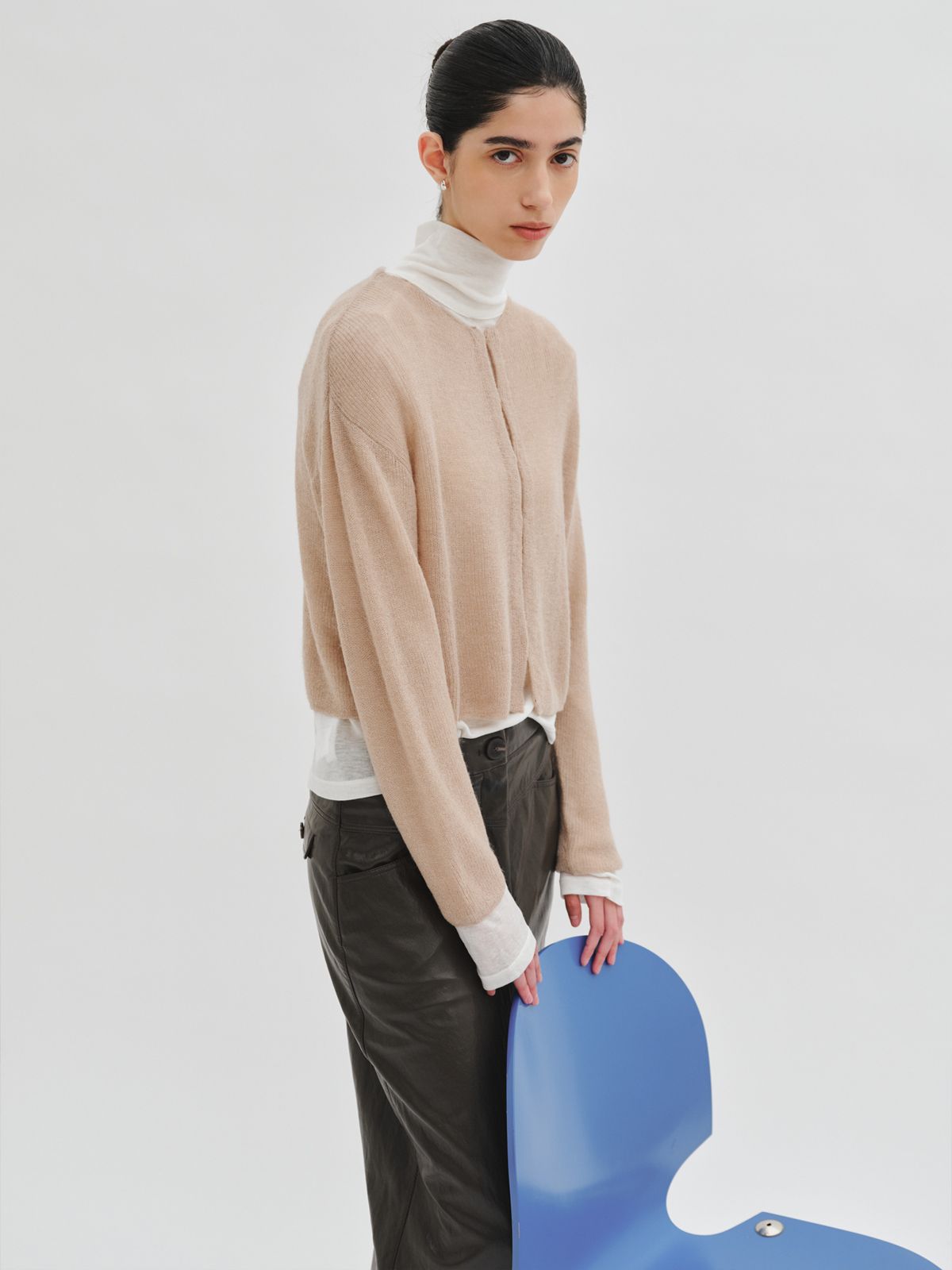 리플레인(REPLAIN) HAIRY HOOK CARDIGAN_OATMEAL