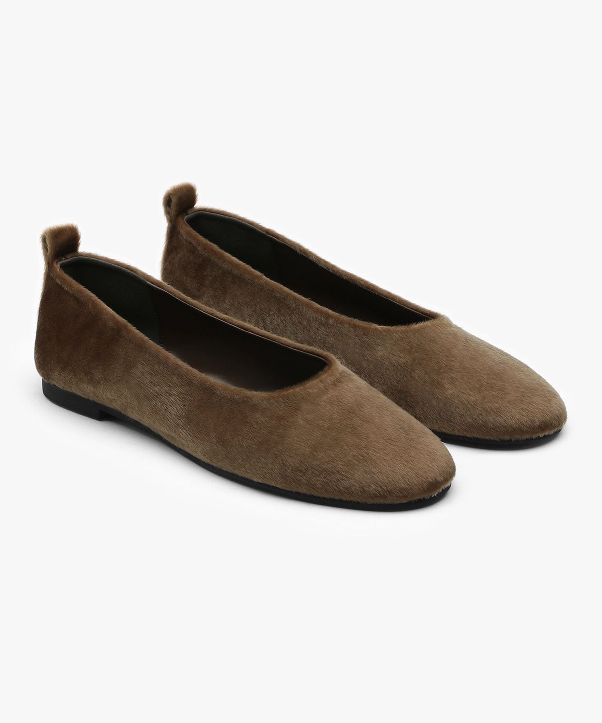 에퓨레(EPURE) LEVA Fur Round Flats (3color)
