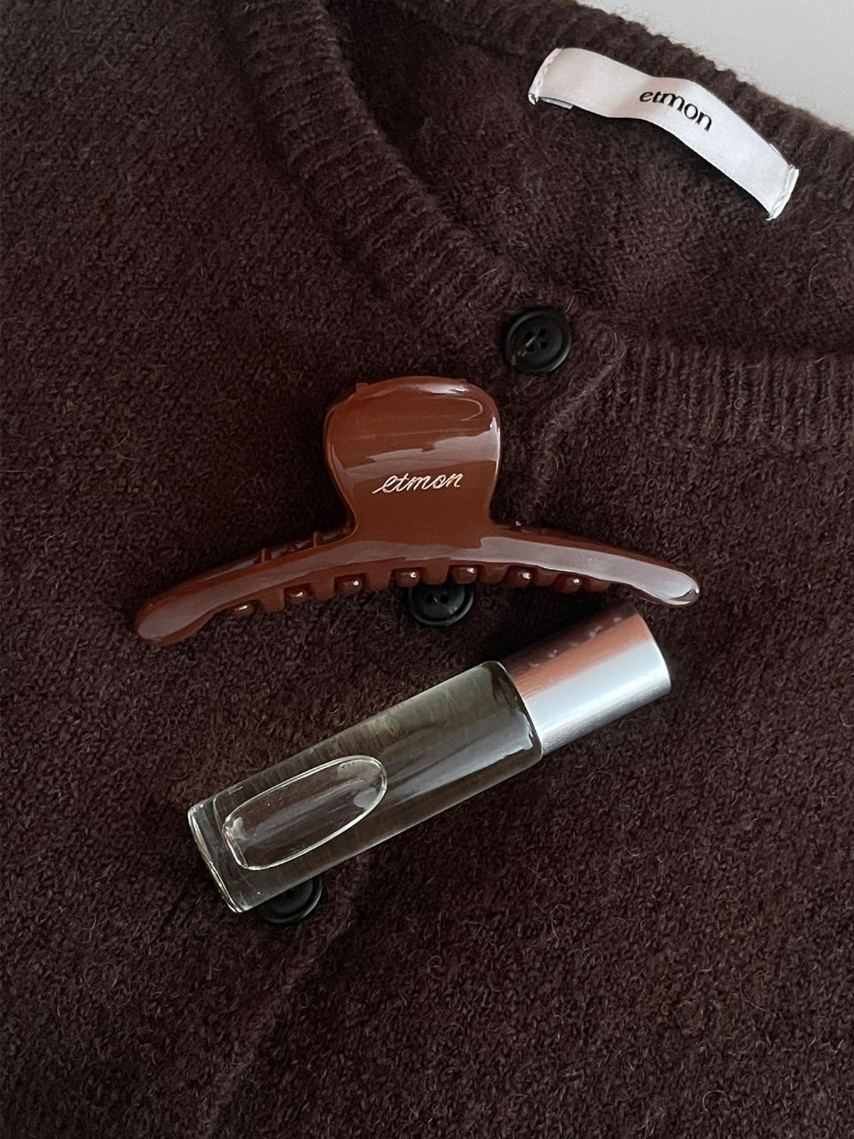 에트몽(ETMON) Hair Claw Clip, Brown