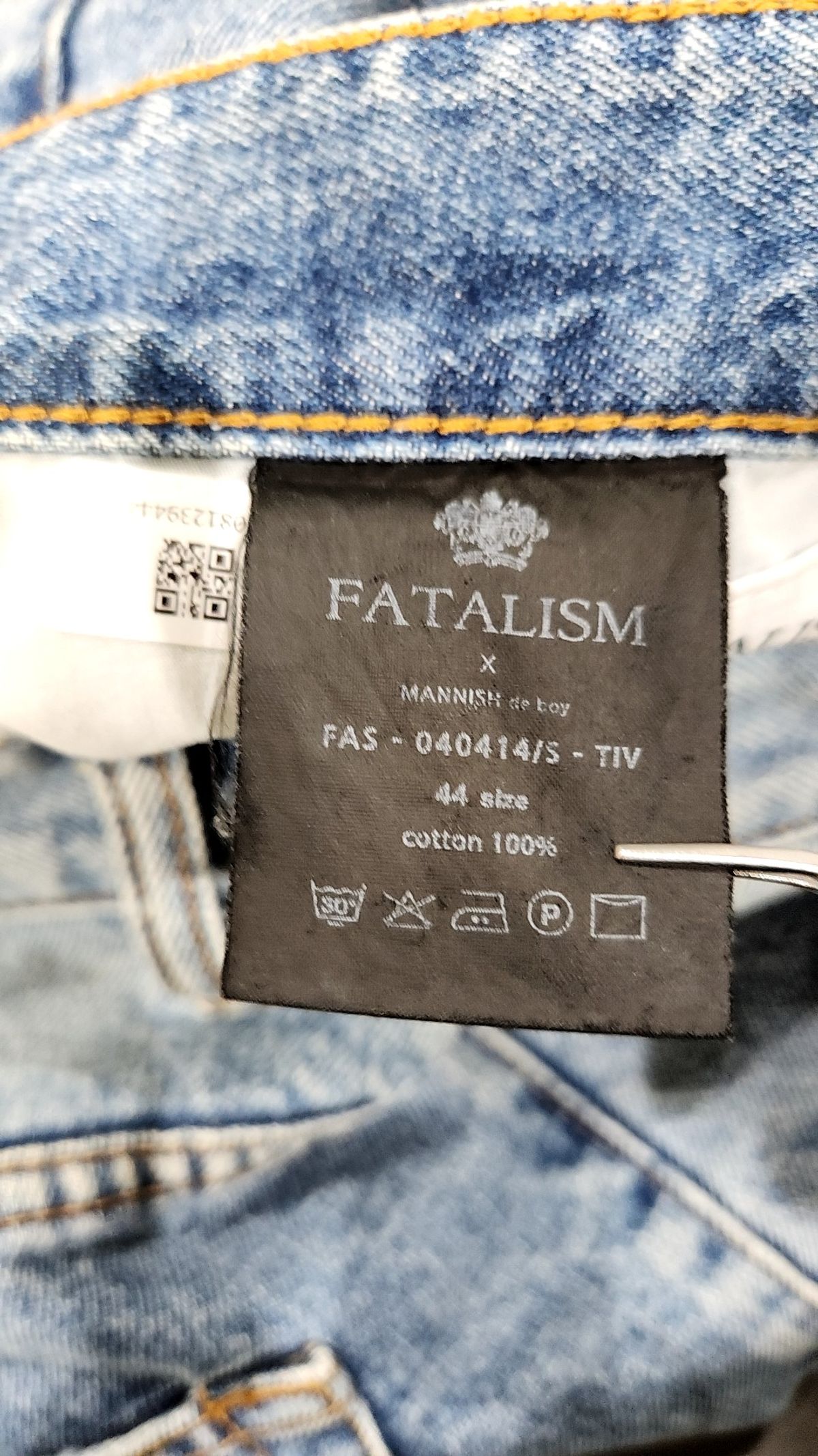 페이탈리즘(FATALISM) 청/데님 팬츠 44