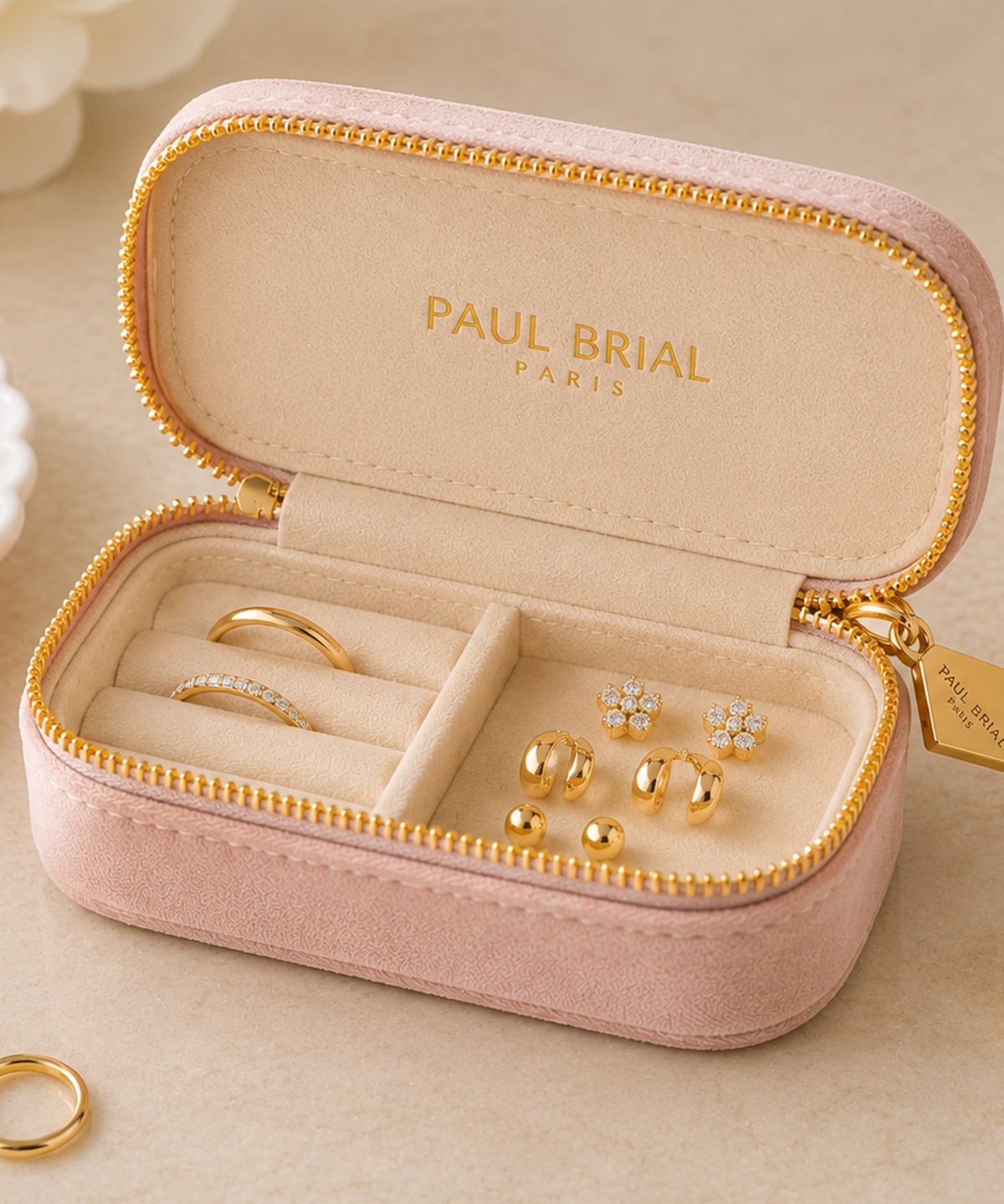 폴브리알(PAUL BRIAL) 휴대용 미니 주얼리 파우치 PBJC001
