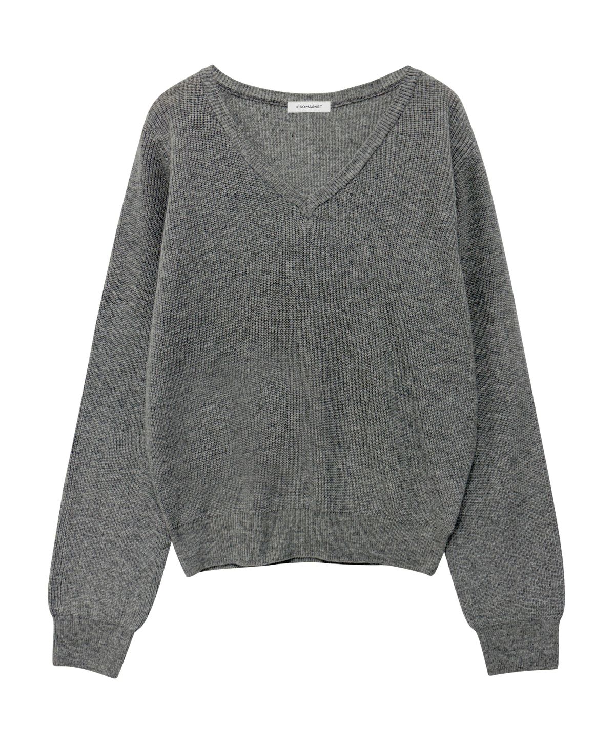 이프소마그넷(IFSO MAGNET) Loose Fit V-neck Knit - GRAY