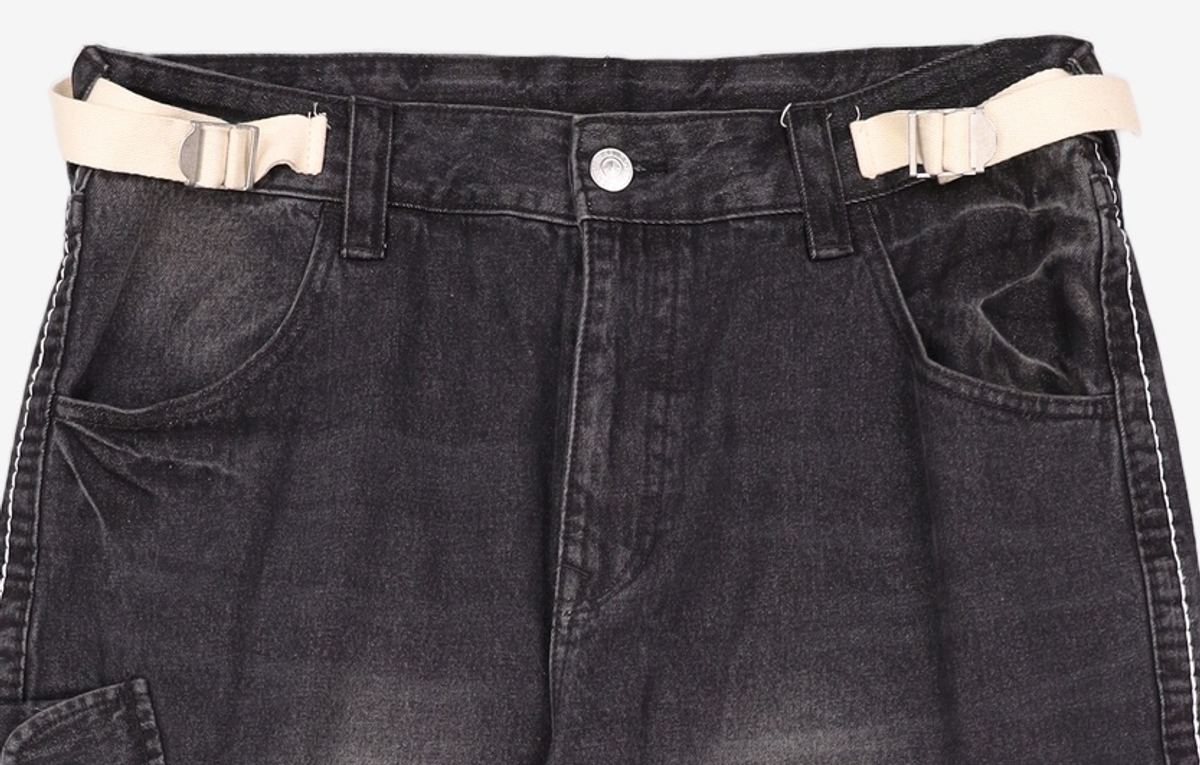 트루릴리젼(TRUERELIGION) BULLET POCKET DENIM PANTS BLACK 36