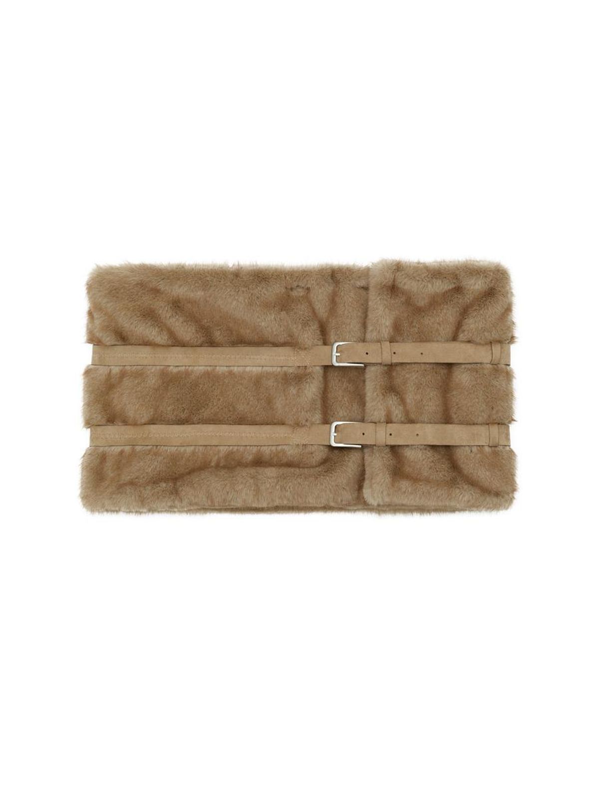 글로니(GLOWNY) FLUFFY BELT SKIRT (BEIGE)