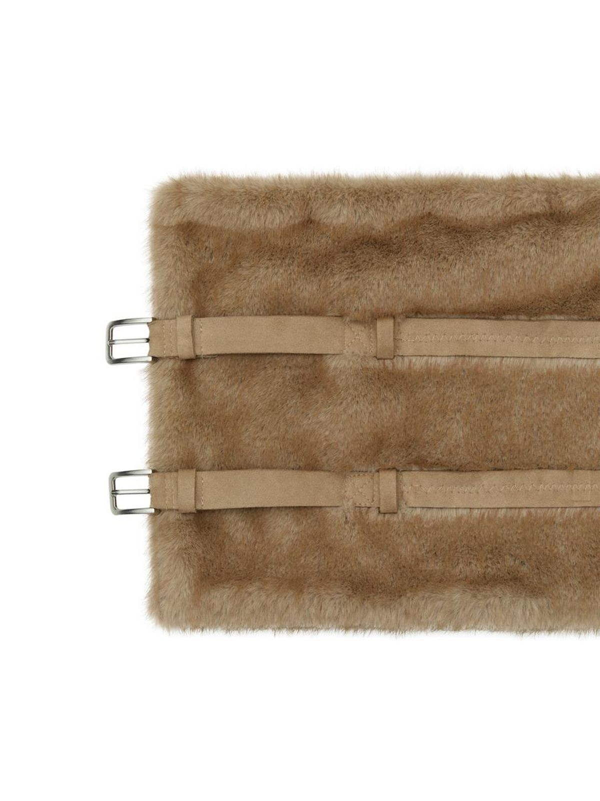 글로니(GLOWNY) FLUFFY BELT SKIRT (BEIGE)