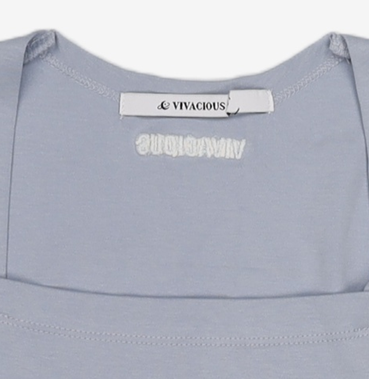 비바셔스(VIVACIOUS) Renee Square Neck Slim T-Shirt - 5COL S
