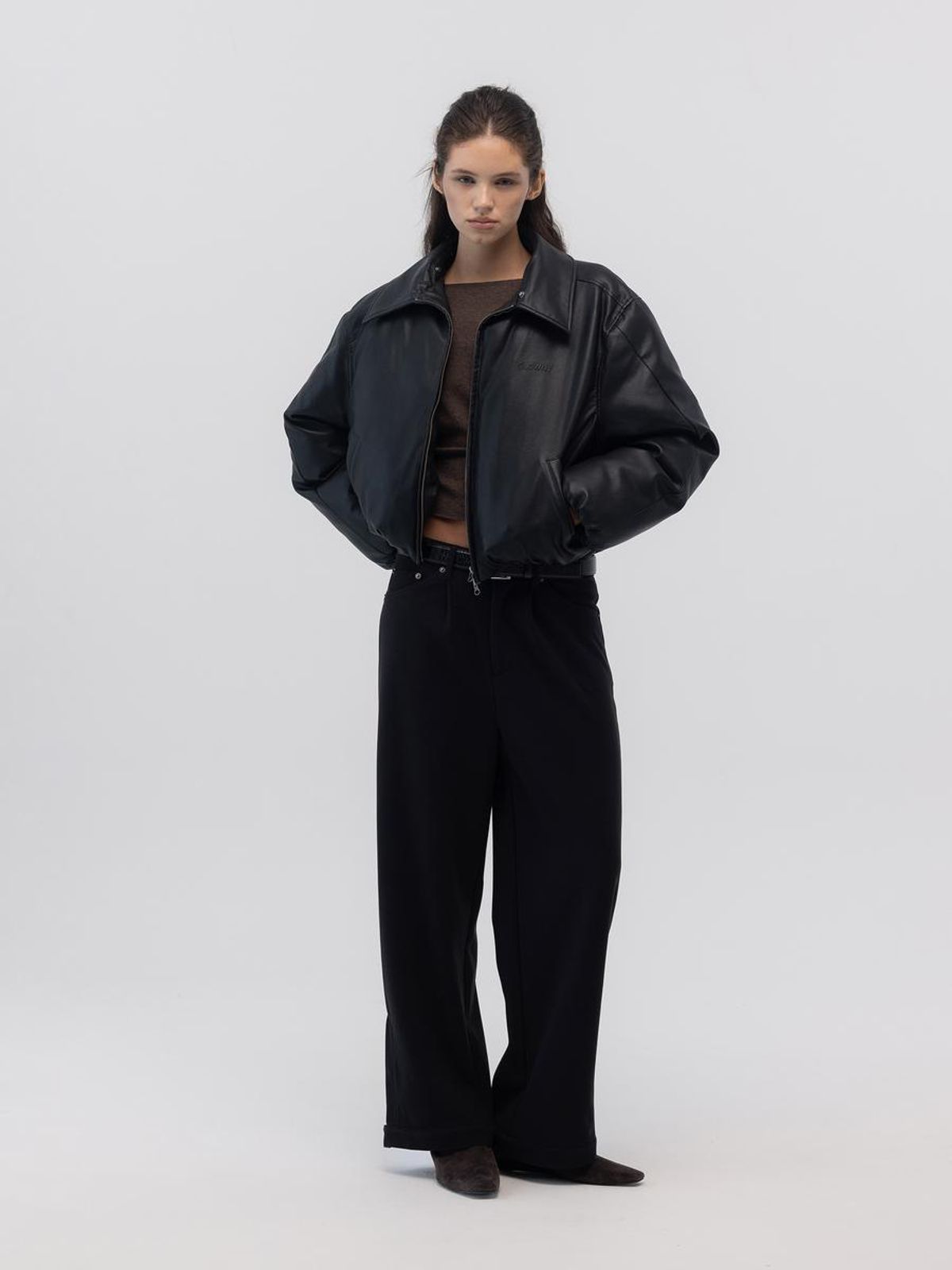 글로니(GLOWNY) COMMA JERSEY PANTS (BLACK)