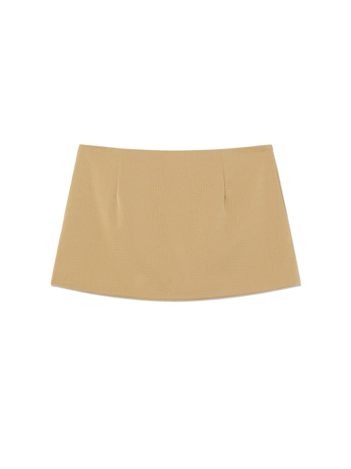 글로니(GLOWNY) MATTE CRACK MINI SKIRT (BEIGE)
