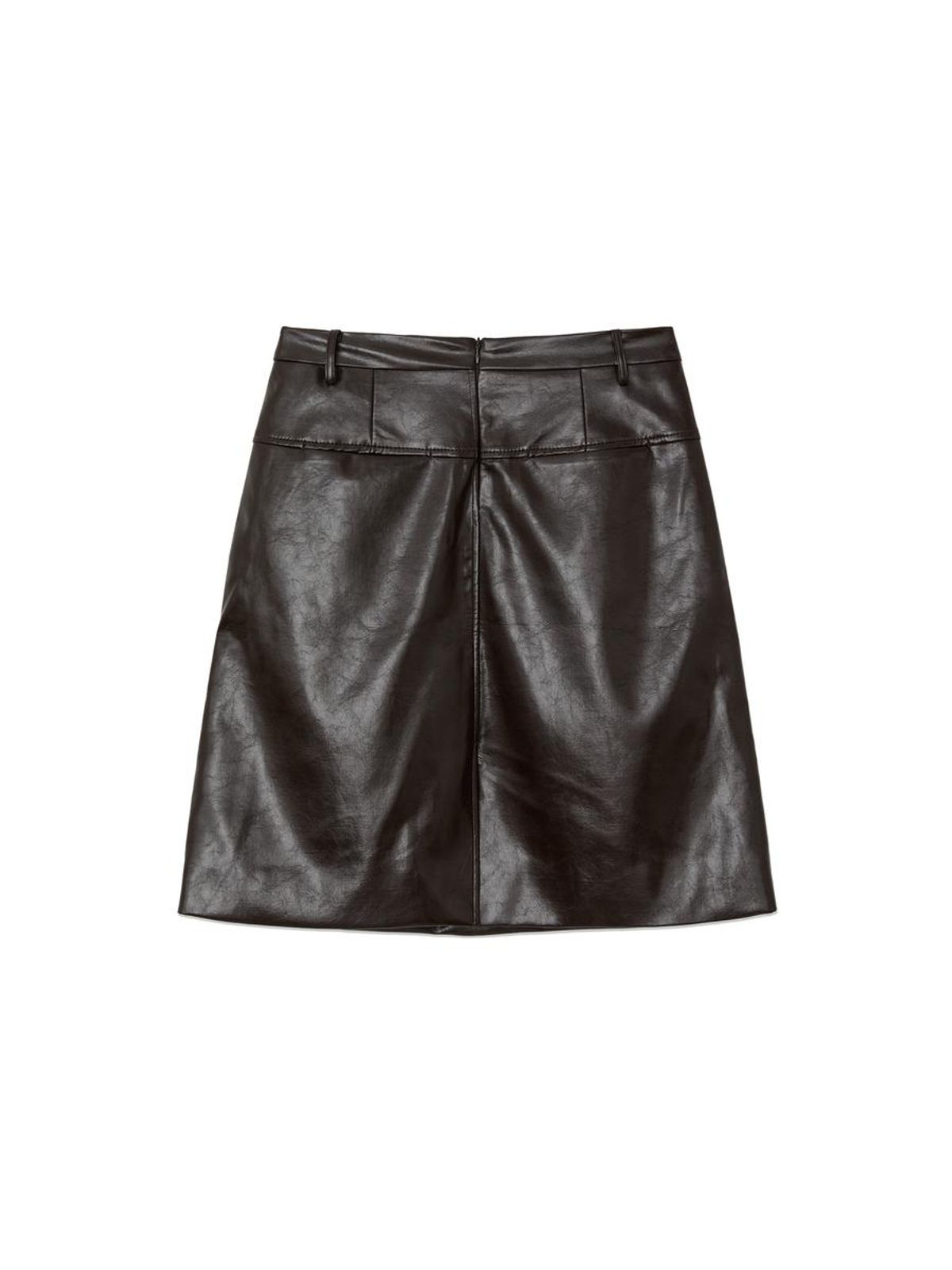 글로니(GLOWNY) SOFT CURVE MIDI SKIRT (BROWN)