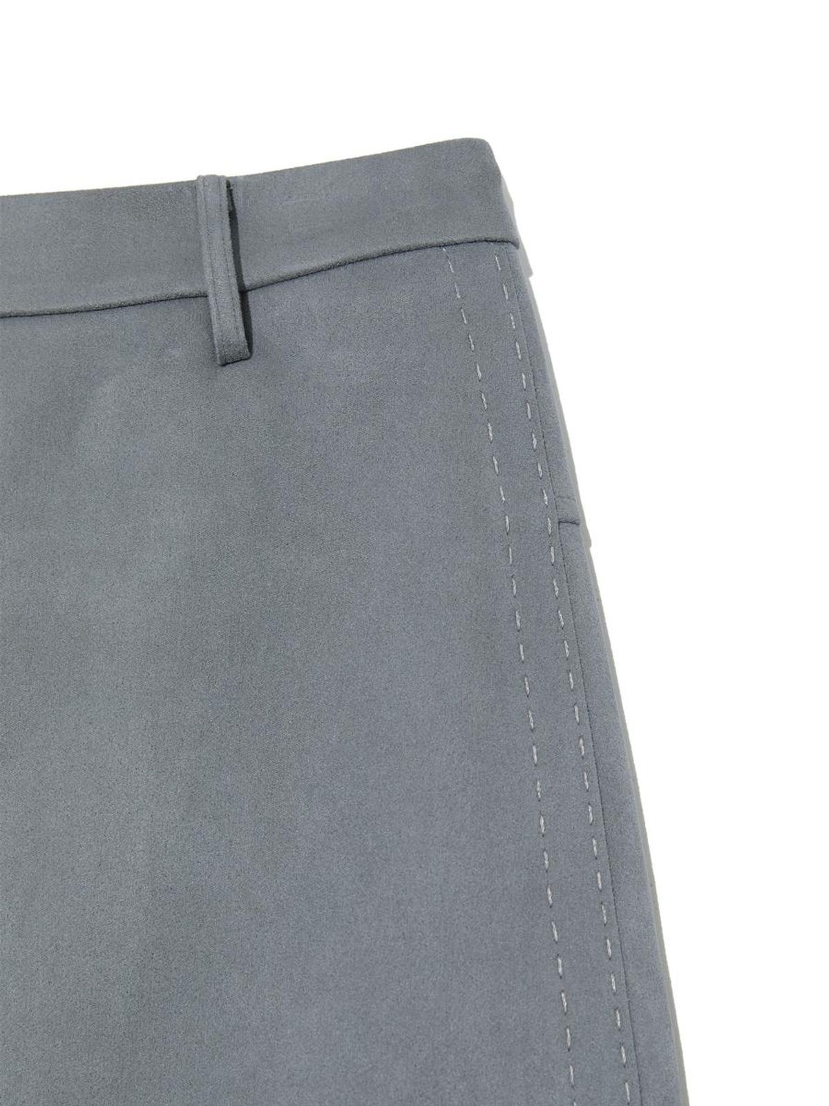 글로니(GLOWNY) SOFT CURVE MIDI SKIRT (DUSTY BLUE)
