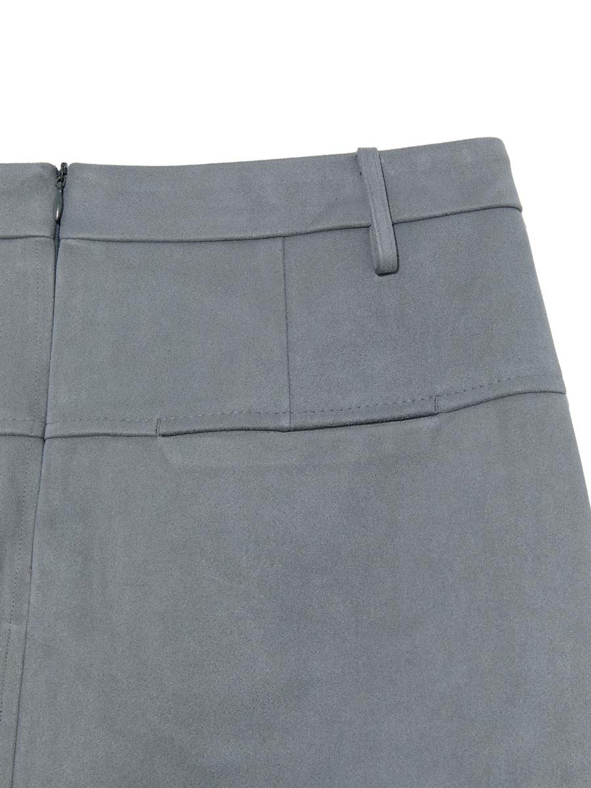 글로니(GLOWNY) SOFT CURVE MIDI SKIRT (DUSTY BLUE)