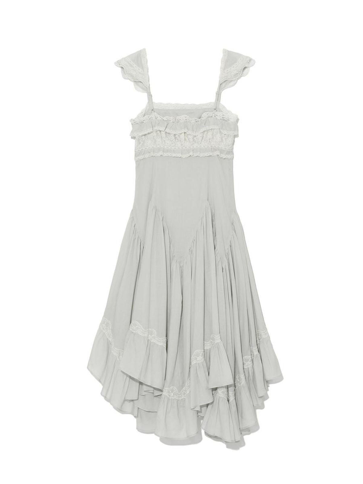 글로니(GLOWNY) SWAN VEIL LACE DRESS (SAGE GREEN)