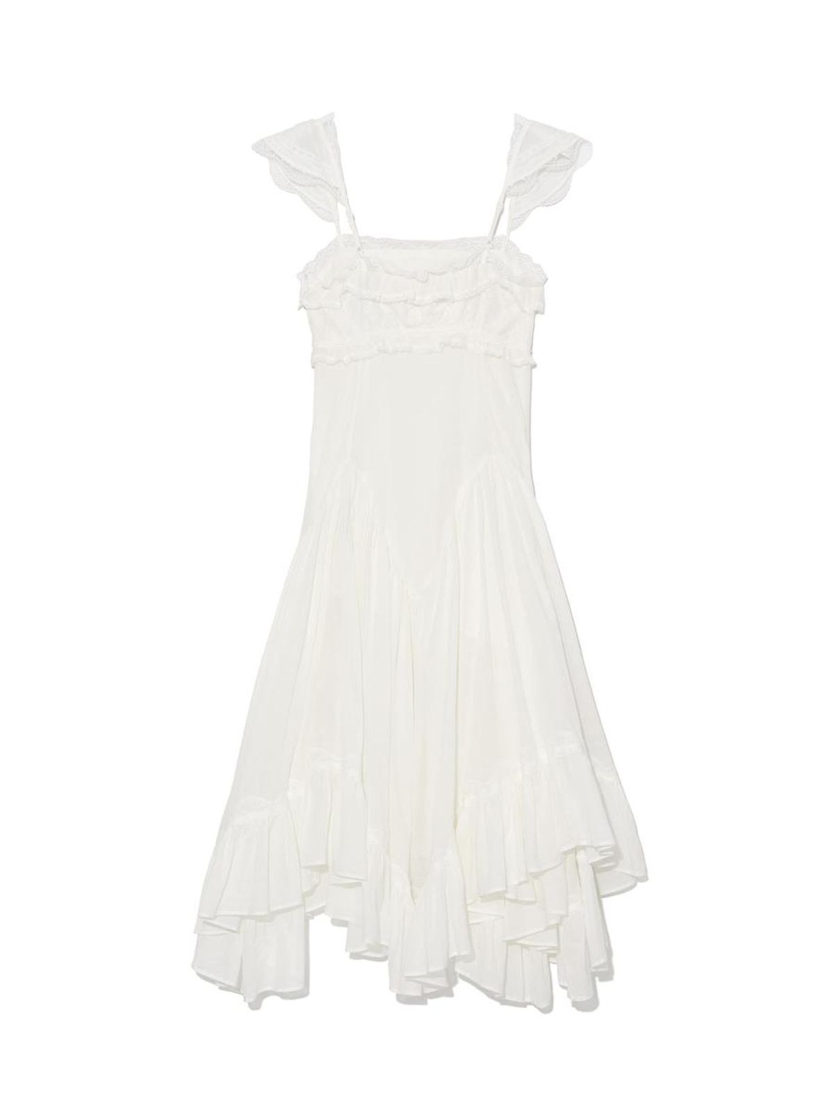글로니(GLOWNY) SWAN VEIL LACE DRESS (WHITE)