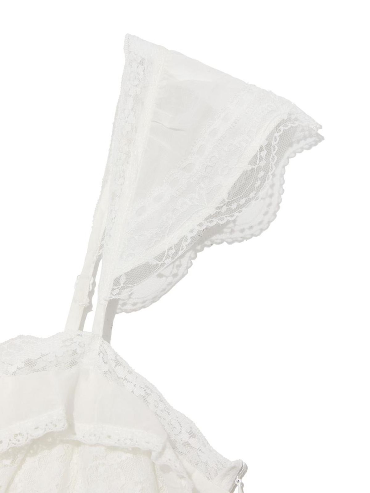 글로니(GLOWNY) SWAN VEIL LACE DRESS (WHITE)