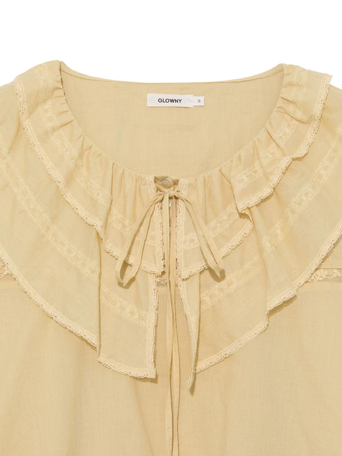 글로니(GLOWNY) MALLOW LACE BLOUSE (YELLOW)
