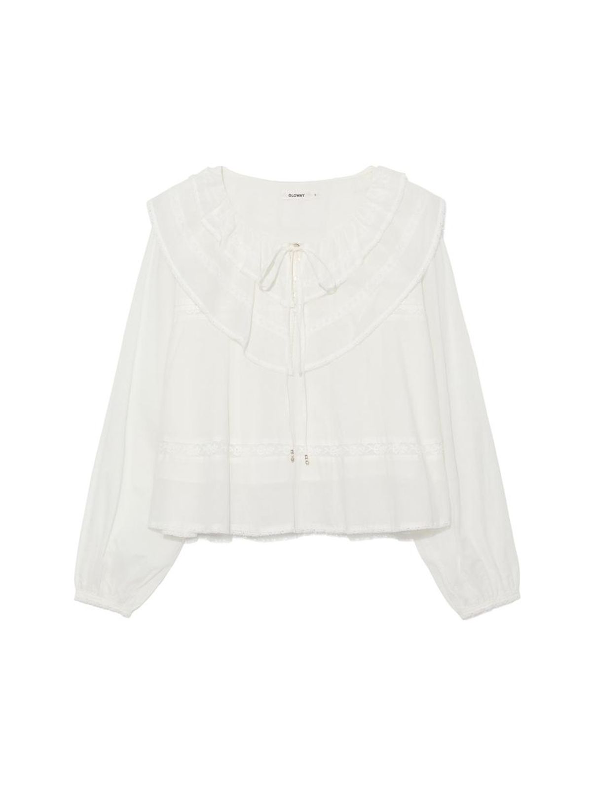 글로니(GLOWNY) MALLOW LACE BLOUSE (WHITE)