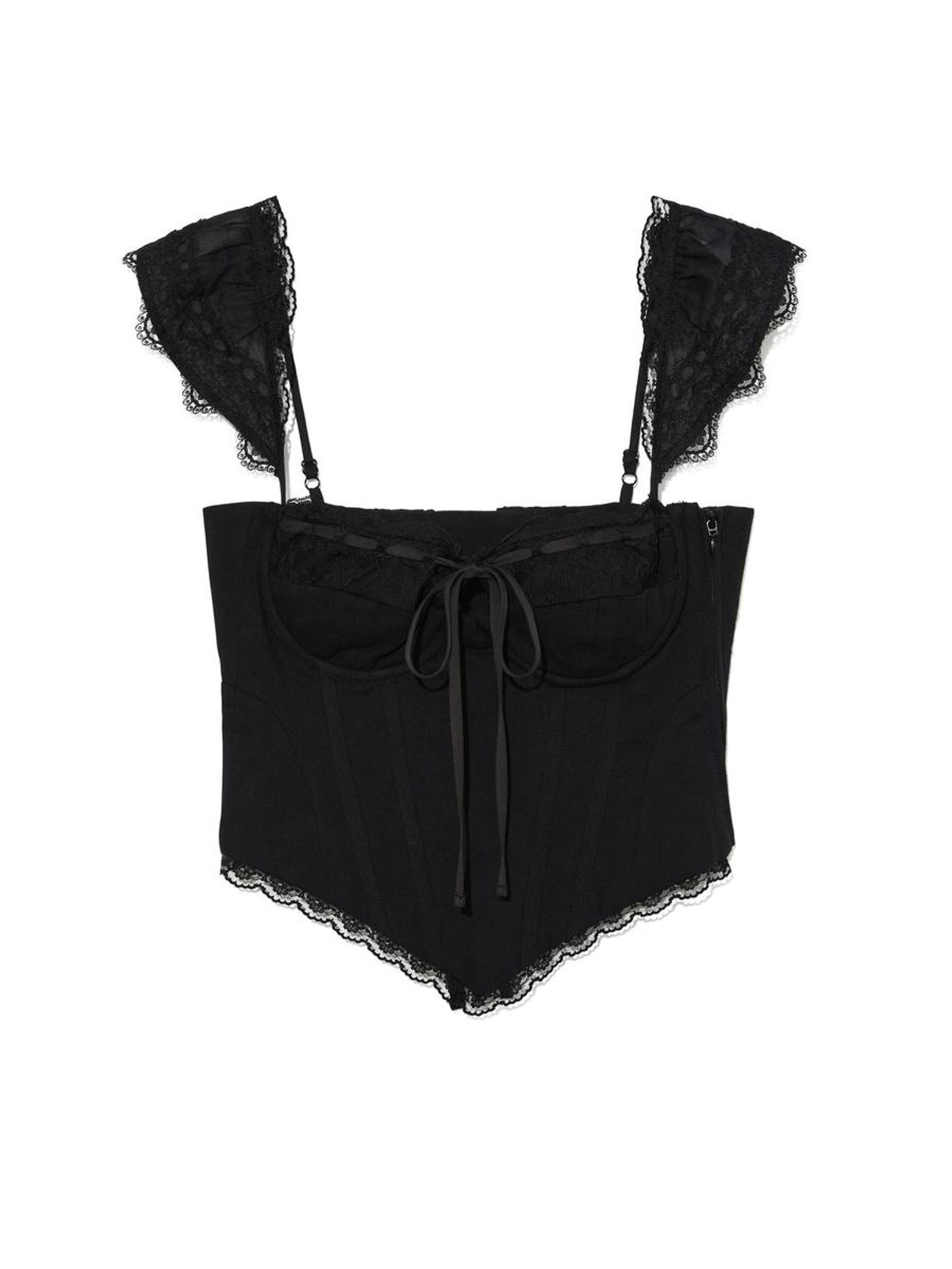 글로니(GLOWNY) POWDER CORSET TOP (BLACK)