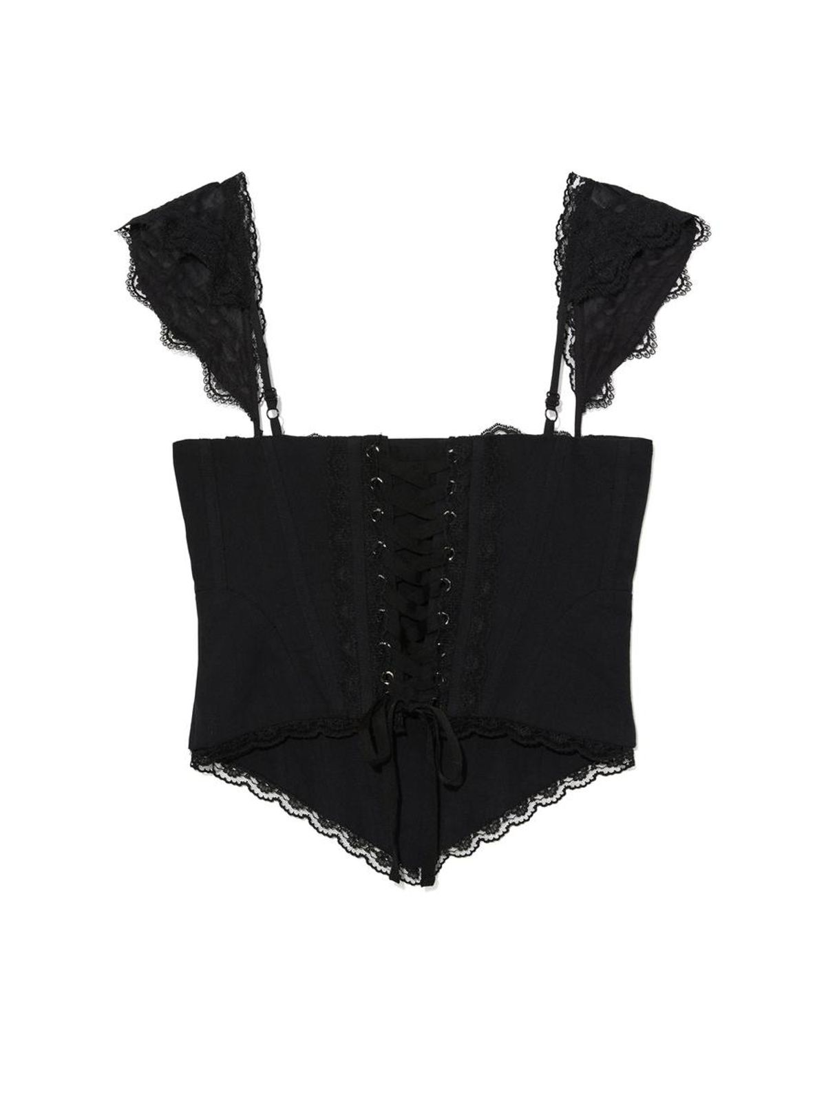 글로니(GLOWNY) POWDER CORSET TOP (BLACK)