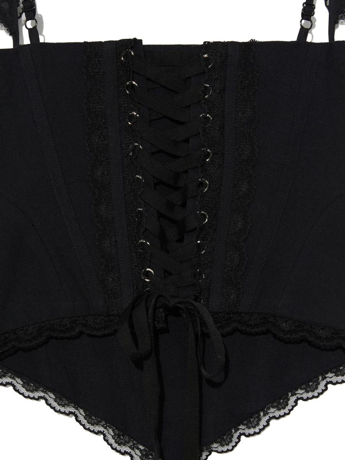 글로니(GLOWNY) POWDER CORSET TOP (BLACK)