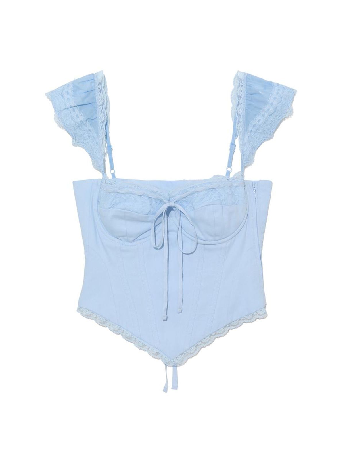 글로니(GLOWNY) POWDER CORSET TOP (BLUE)