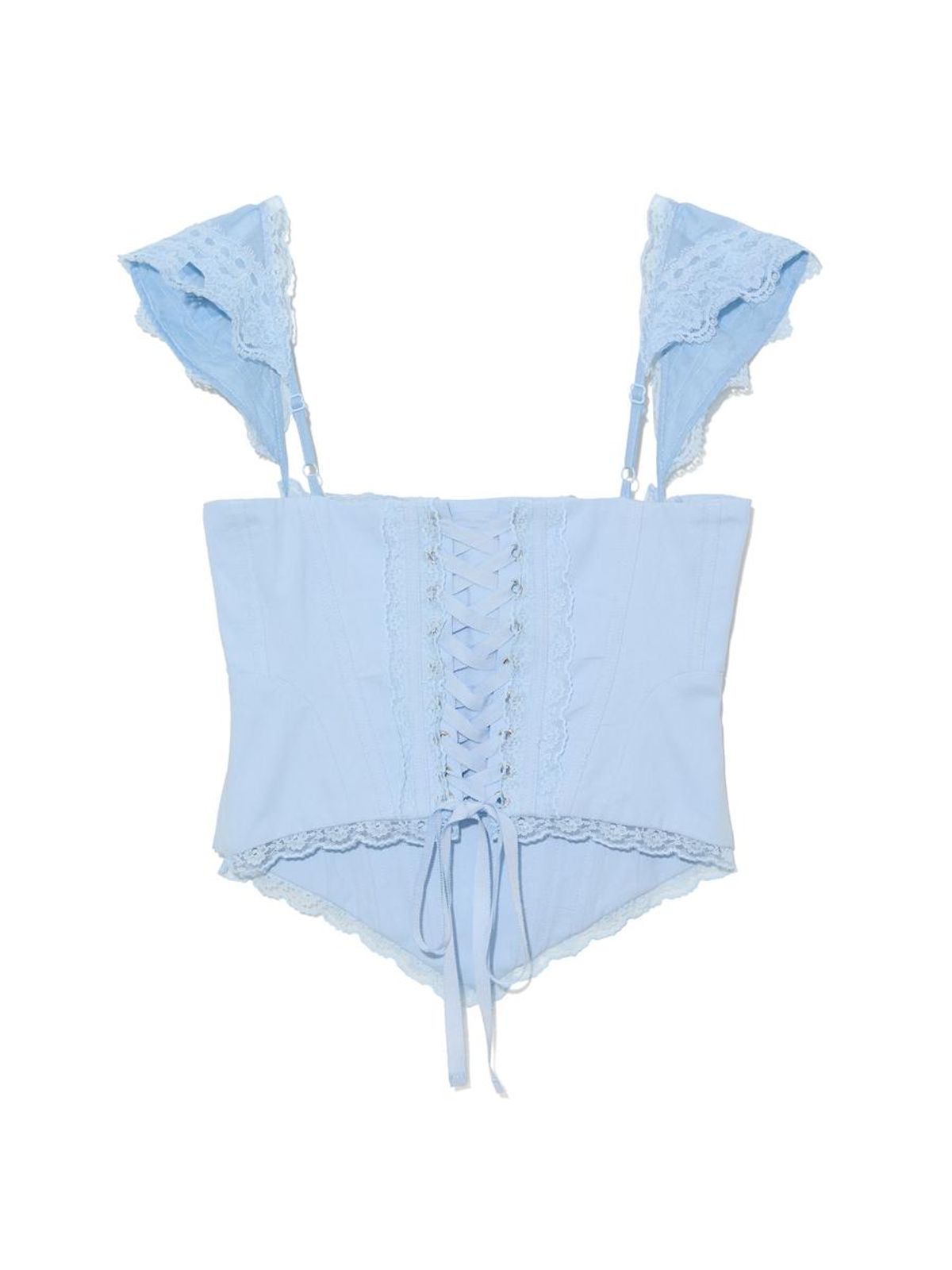 글로니(GLOWNY) POWDER CORSET TOP (BLUE)