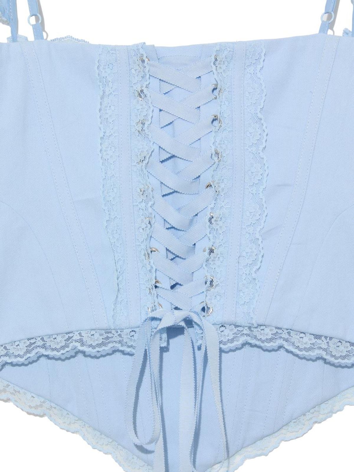 글로니(GLOWNY) POWDER CORSET TOP (BLUE)