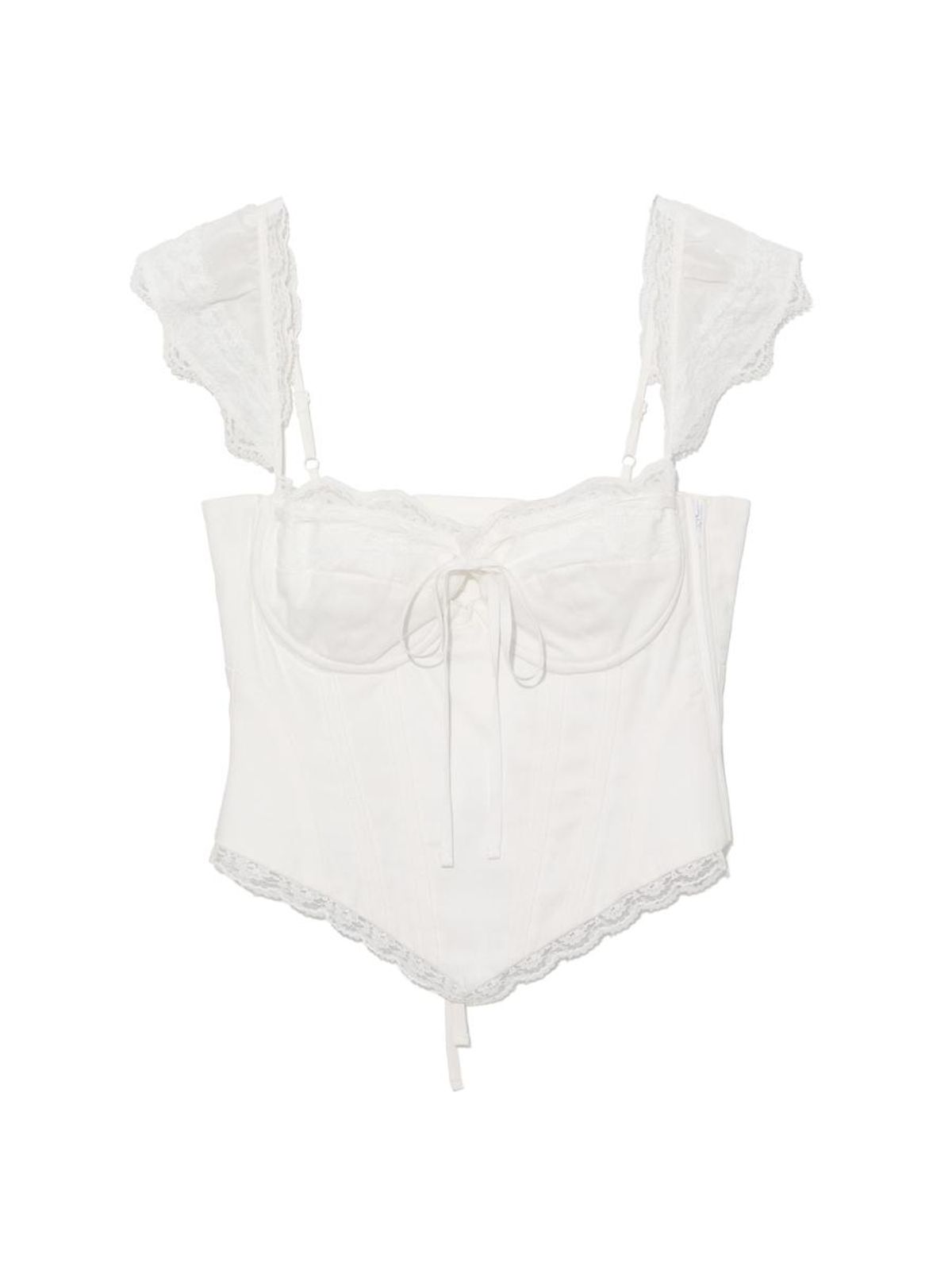글로니(GLOWNY) POWDER CORSET TOP (WHITE)