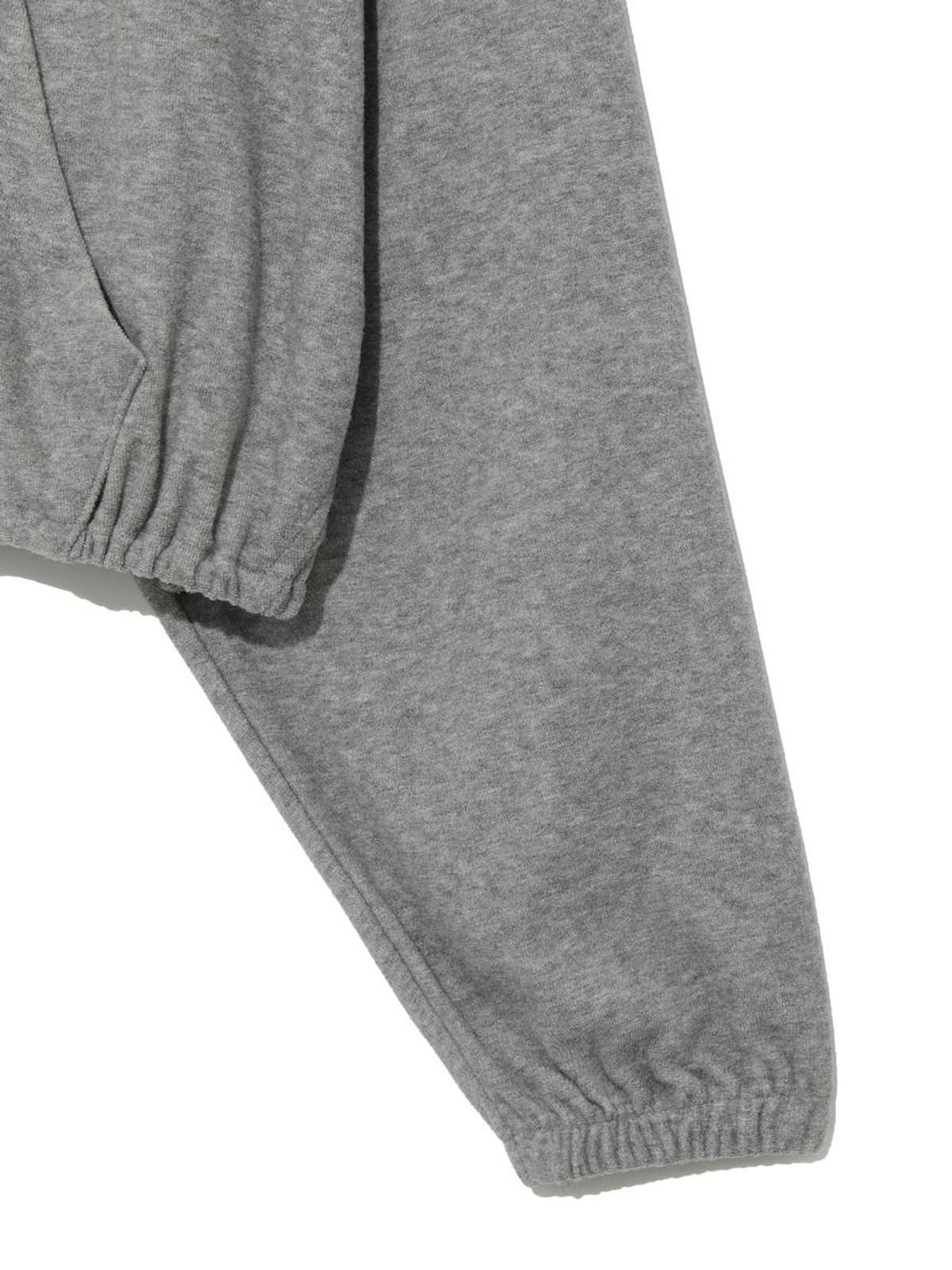 글로니(GLOWNY) SNUG TERRY V-CUT HOODIE (MELANGE GRAY)