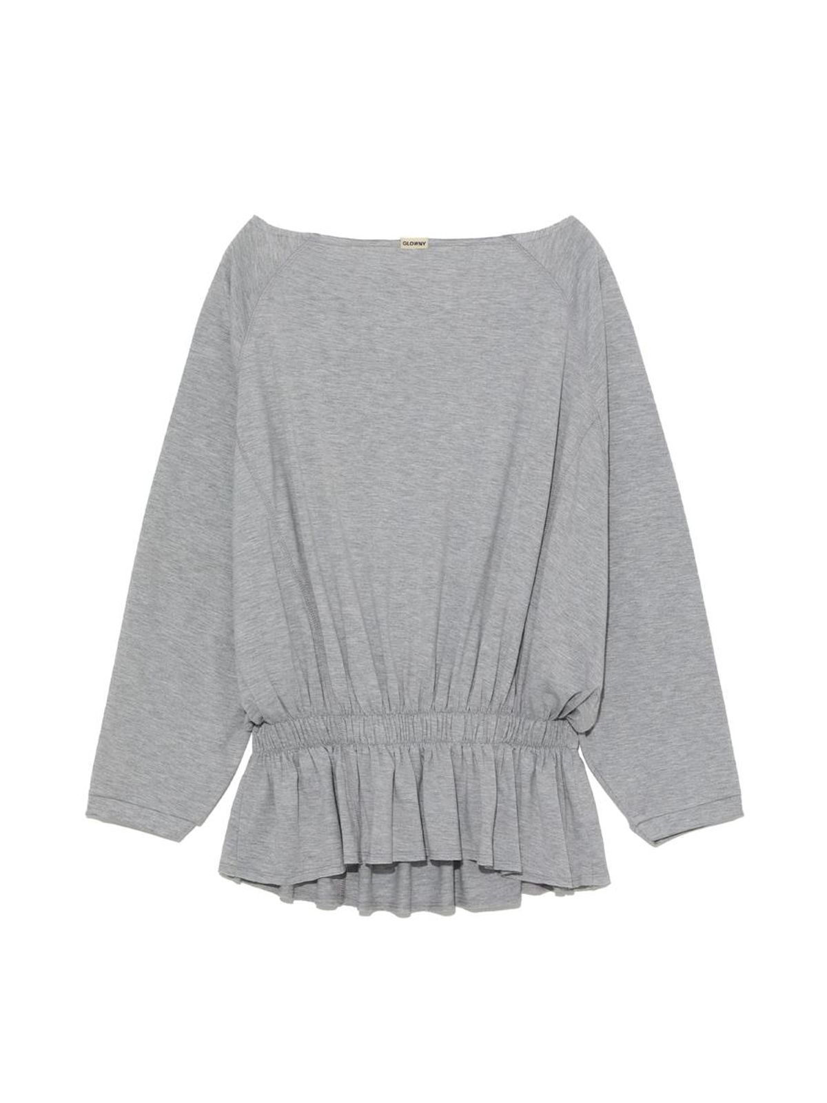 글로니(GLOWNY) SWAY SHIRRING LONG SLEEVE (GRAY)