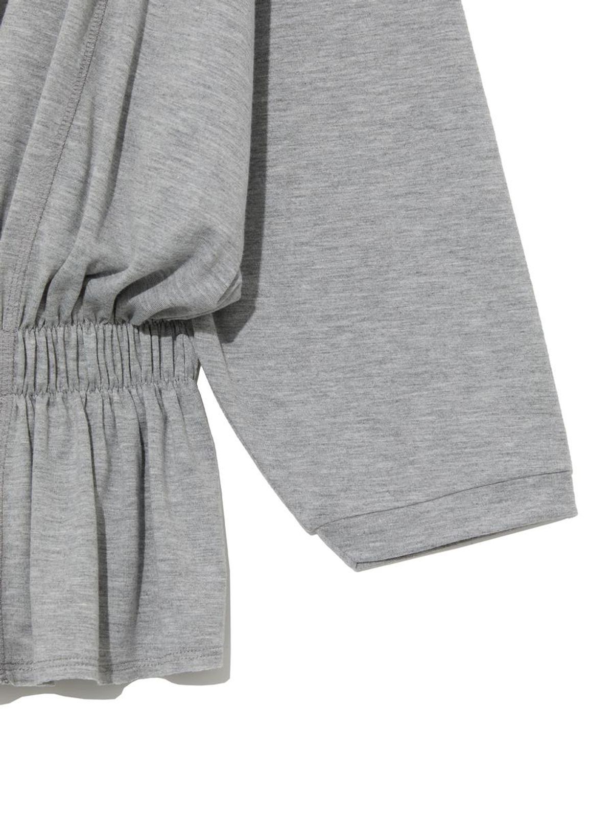 글로니(GLOWNY) SWAY SHIRRING LONG SLEEVE (GRAY)