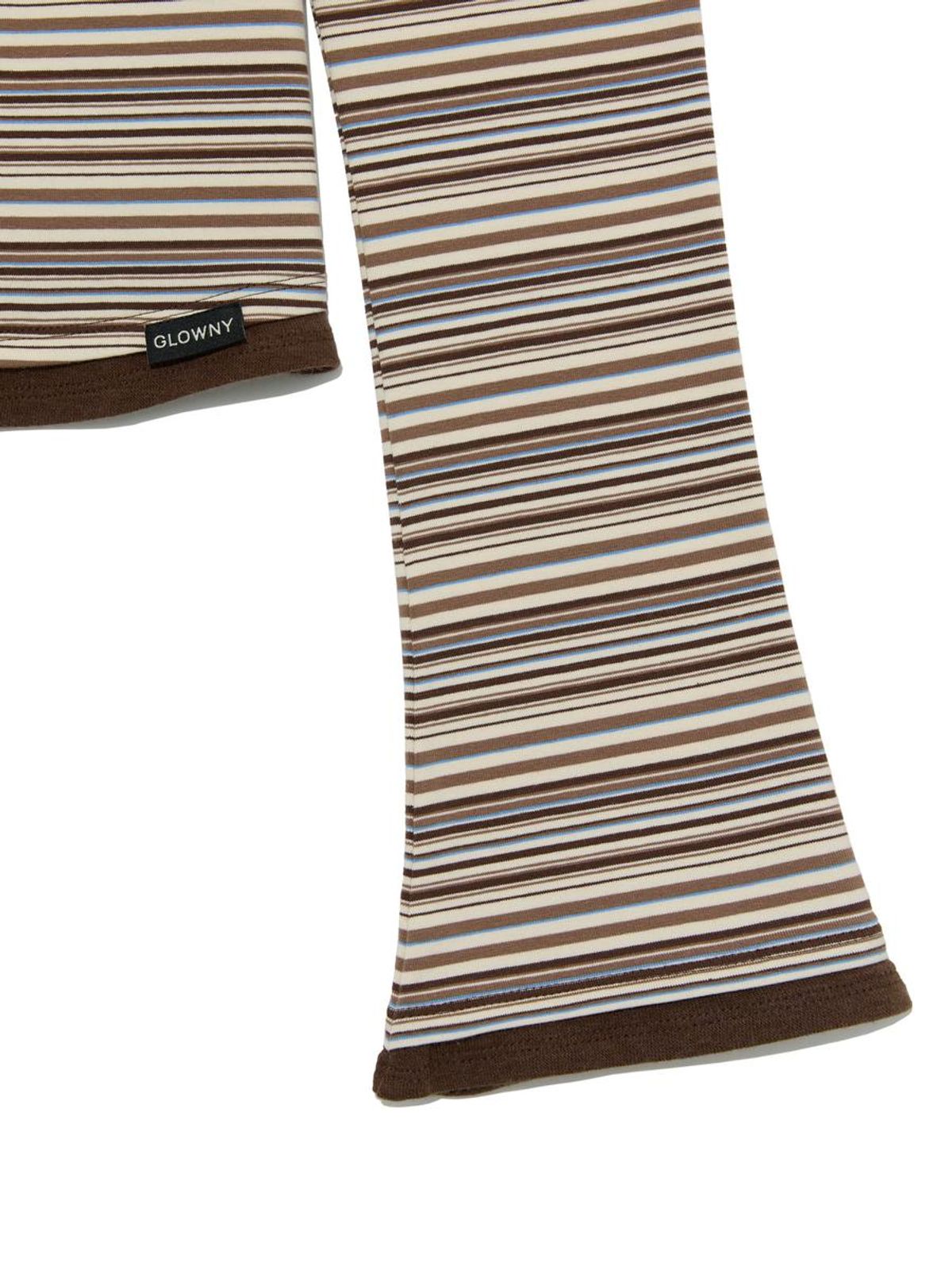 글로니(GLOWNY) ROAN LAYERED LONG SLEEVE (BROWN STRIPE)