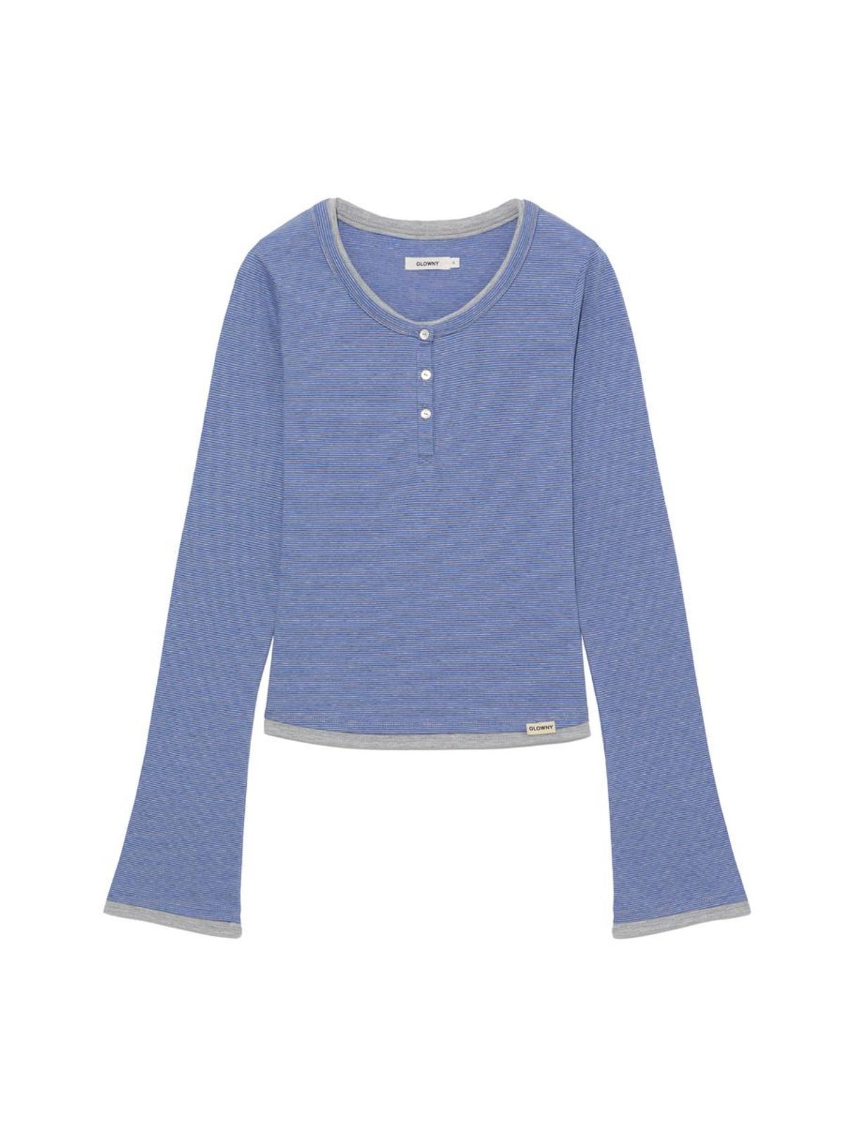 글로니(GLOWNY) ROAN LAYERED LONG SLEEVE (BLUE STRIPE)
