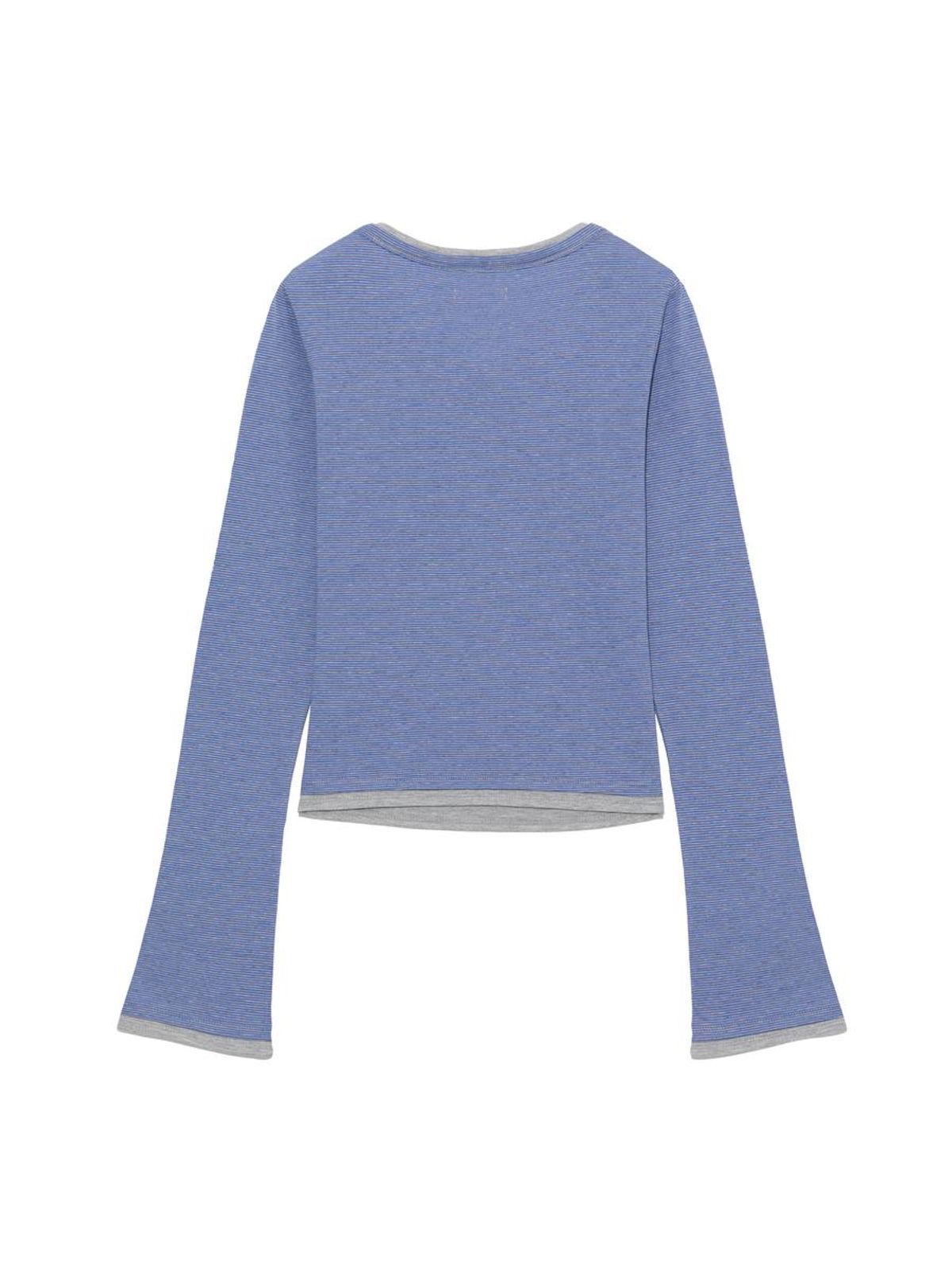 글로니(GLOWNY) ROAN LAYERED LONG SLEEVE (BLUE STRIPE)