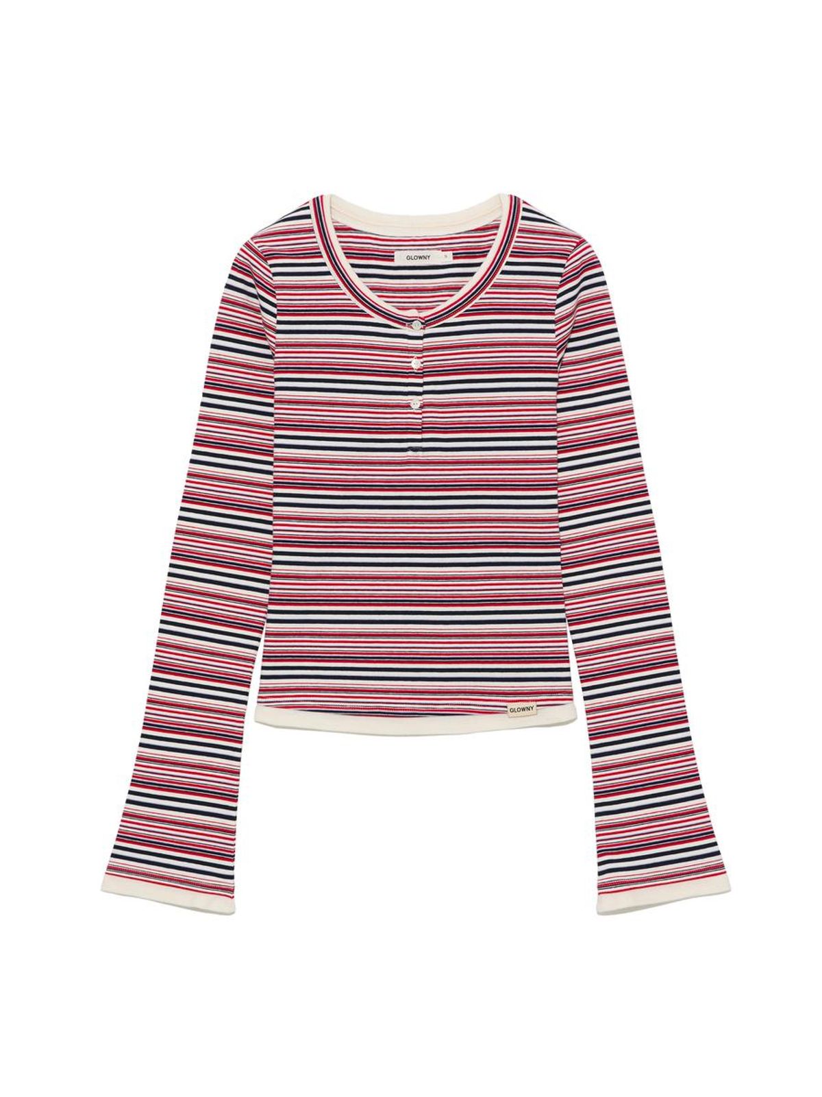 글로니(GLOWNY) ROAN LAYERED LONG SLEEVE (RED STRIPE)