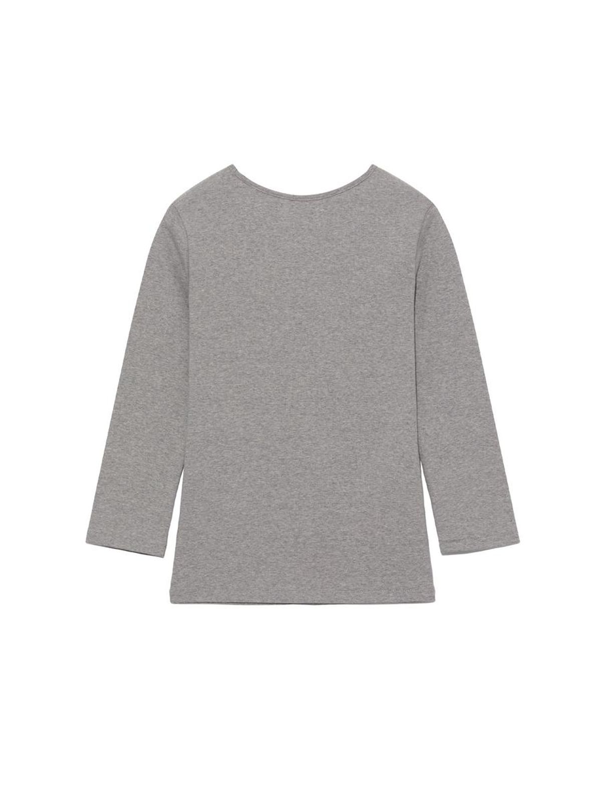 글로니(GLOWNY) OFF DUTY GIRL V NECK 3/4 SLEEVE (GRAY)