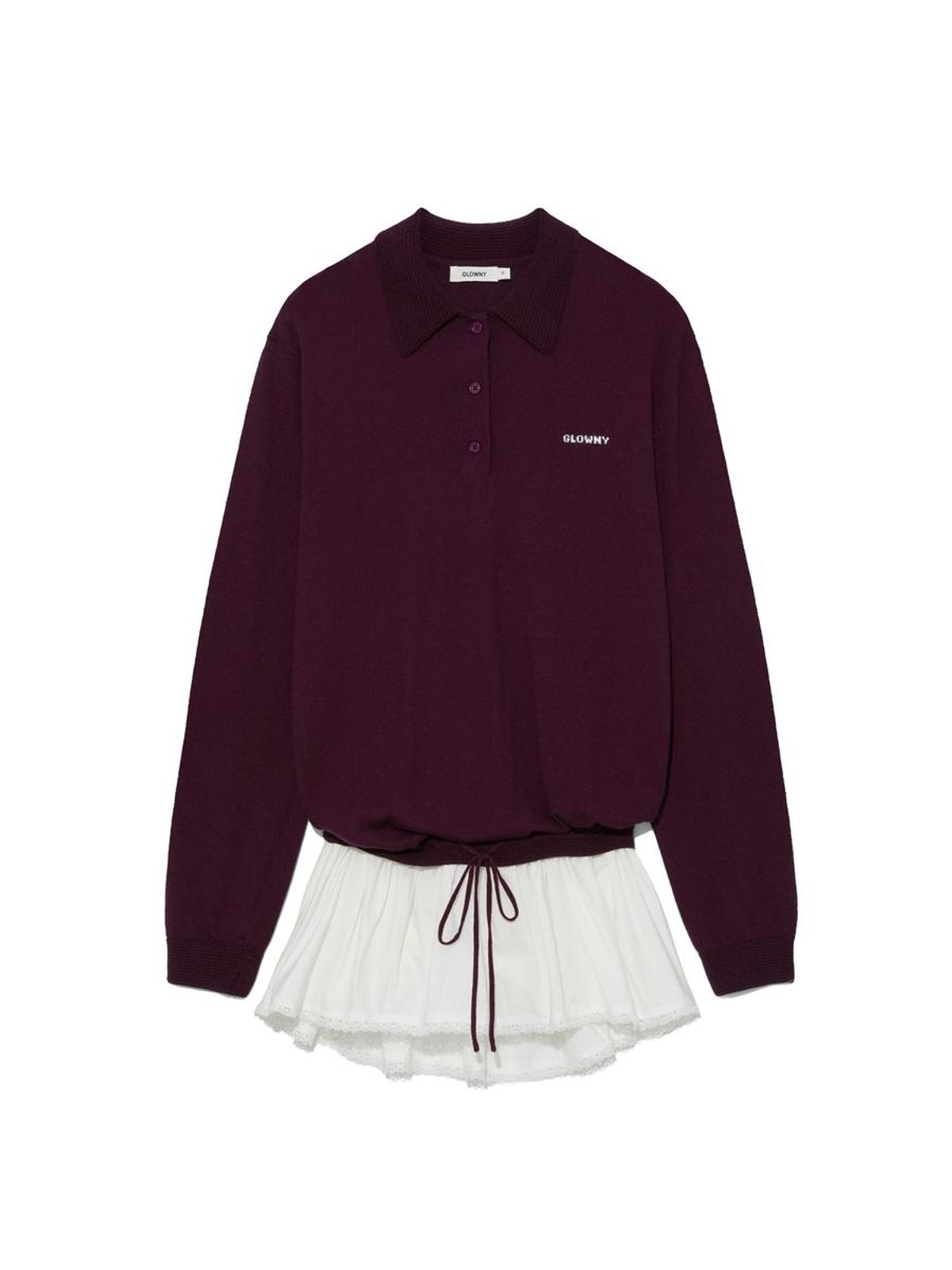 글로니(GLOWNY) NEST POLO MINI DRESS (WINE)
