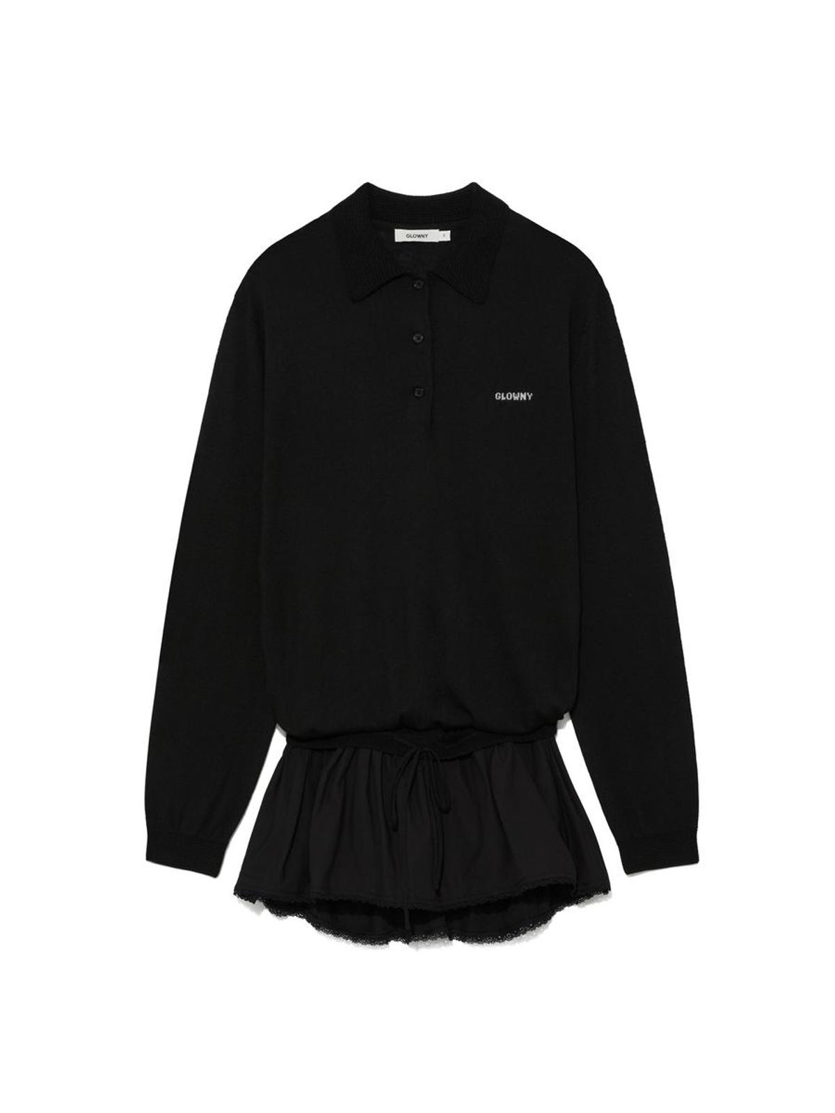글로니(GLOWNY) NEST POLO MINI DRESS (BLACK)
