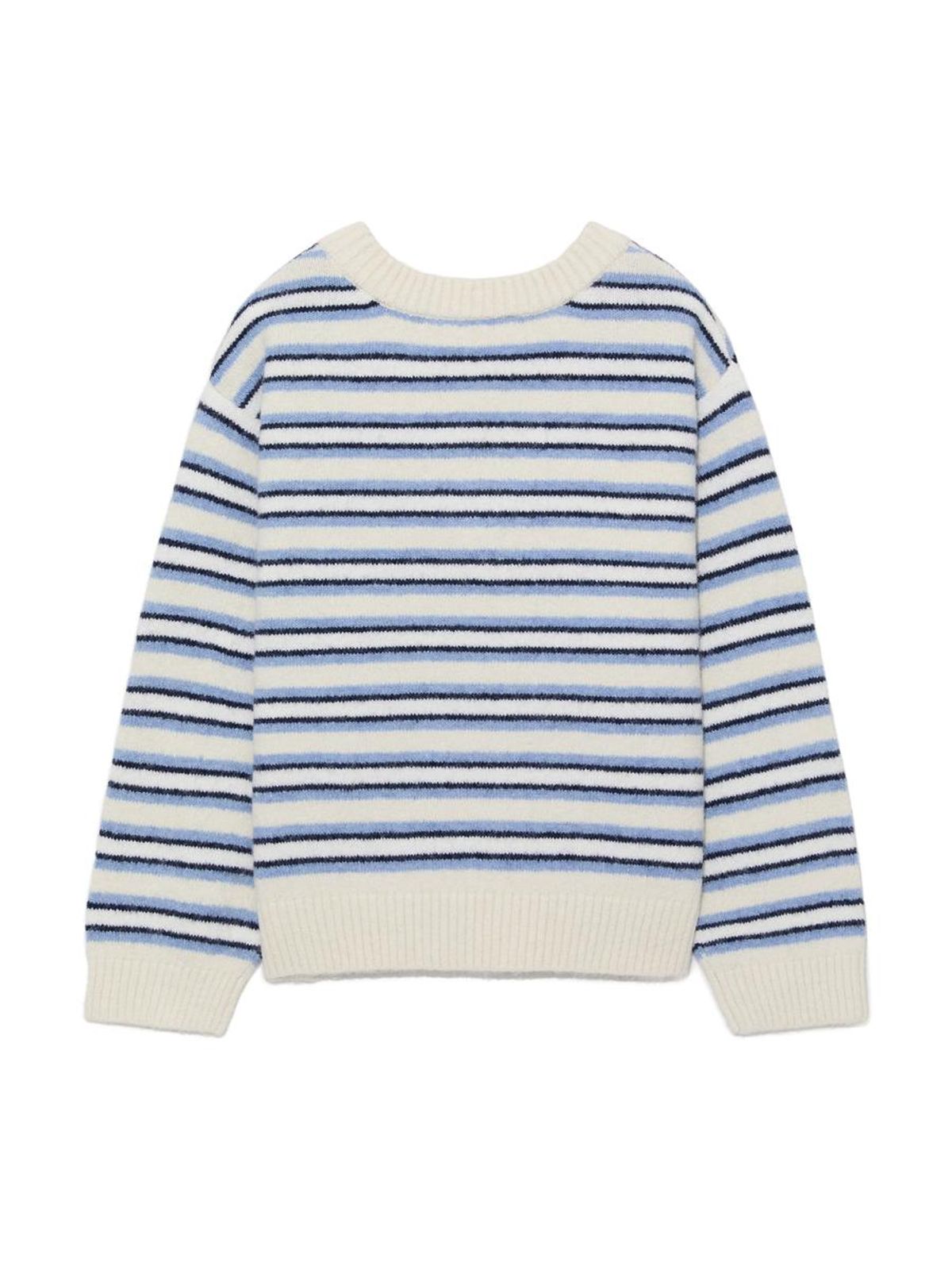 글로니(GLOWNY) MELLOW V-NECK STRIPE KNIT (IVORY STRIPE)