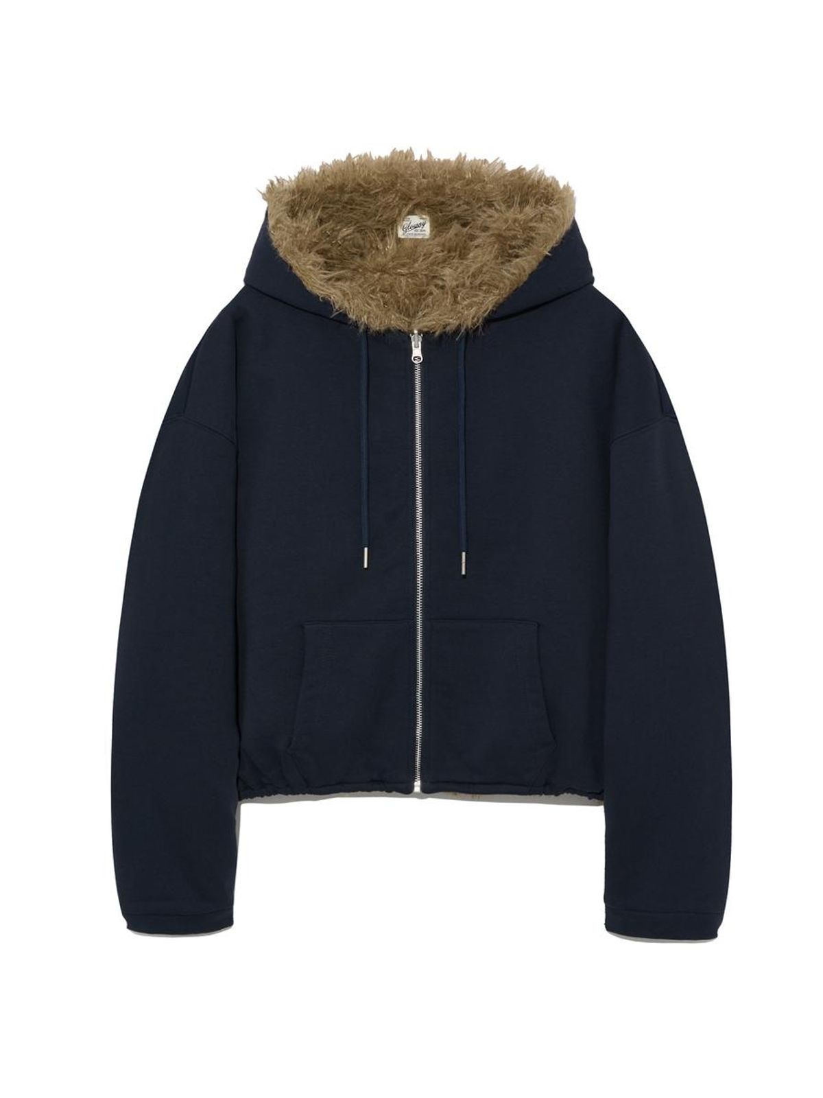 글로니(GLOWNY) FLURRY REVERSIBLE FUR JACKET (NAVY)