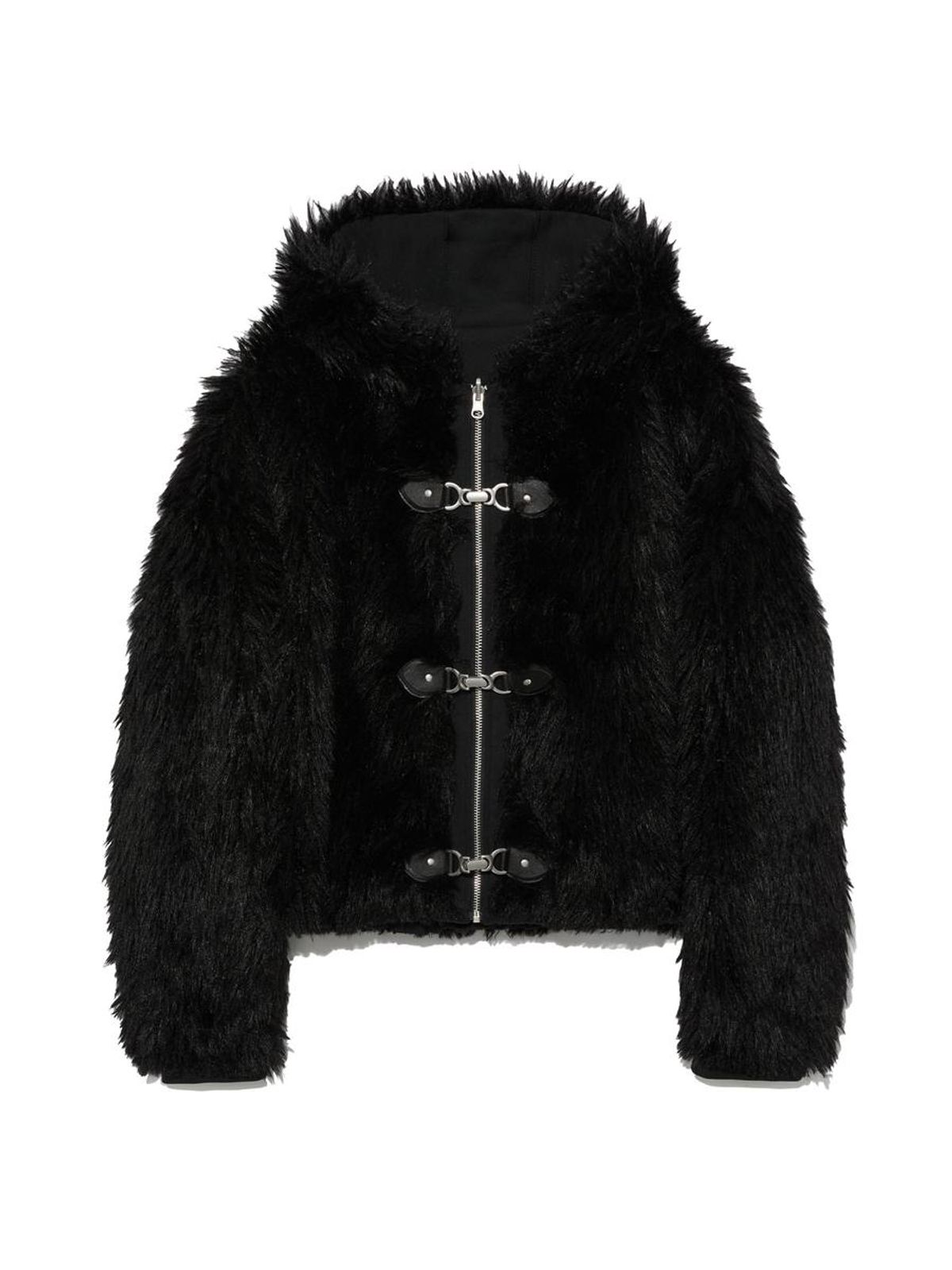 글로니(GLOWNY) FLURRY REVERSIBLE FUR JACKET (BLACK)