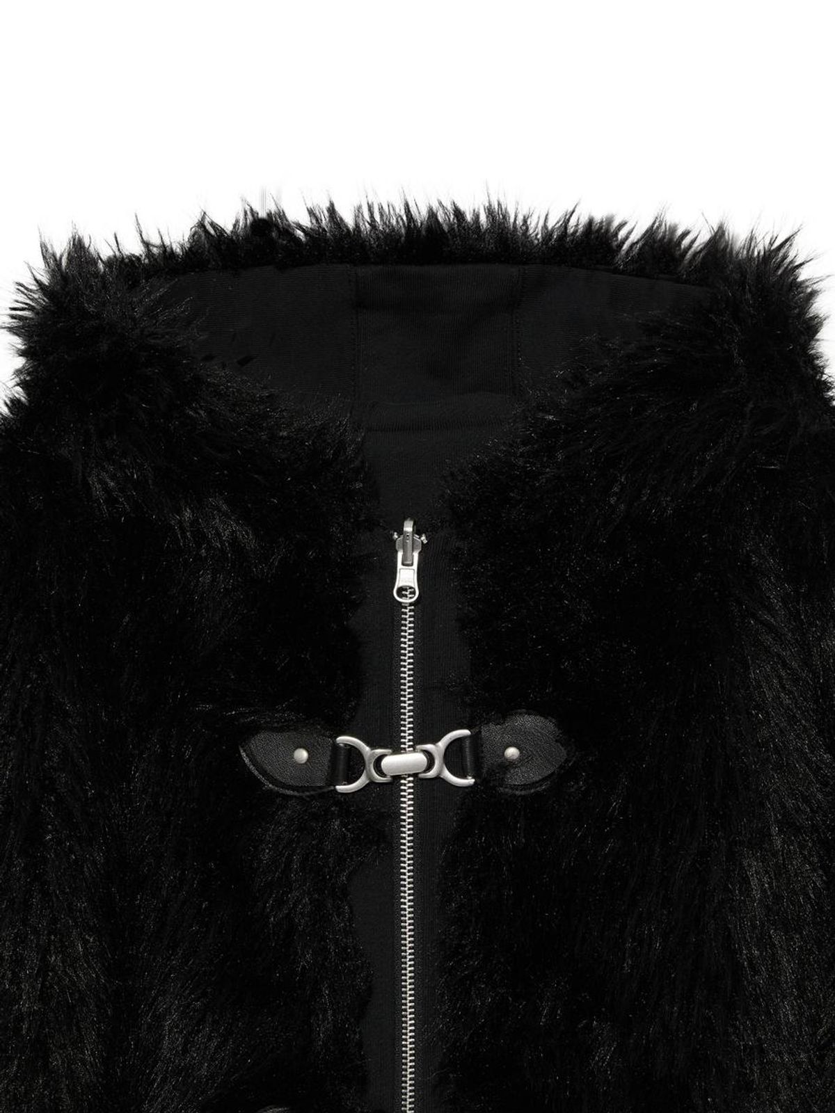 글로니(GLOWNY) FLURRY REVERSIBLE FUR JACKET (BLACK)