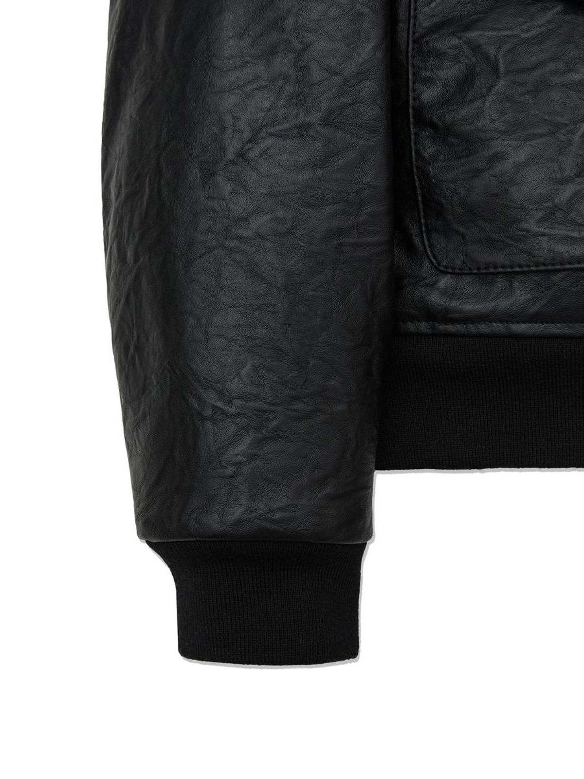 글로니(GLOWNY) SHEARLING LEATHER JACKET (BLACK)
