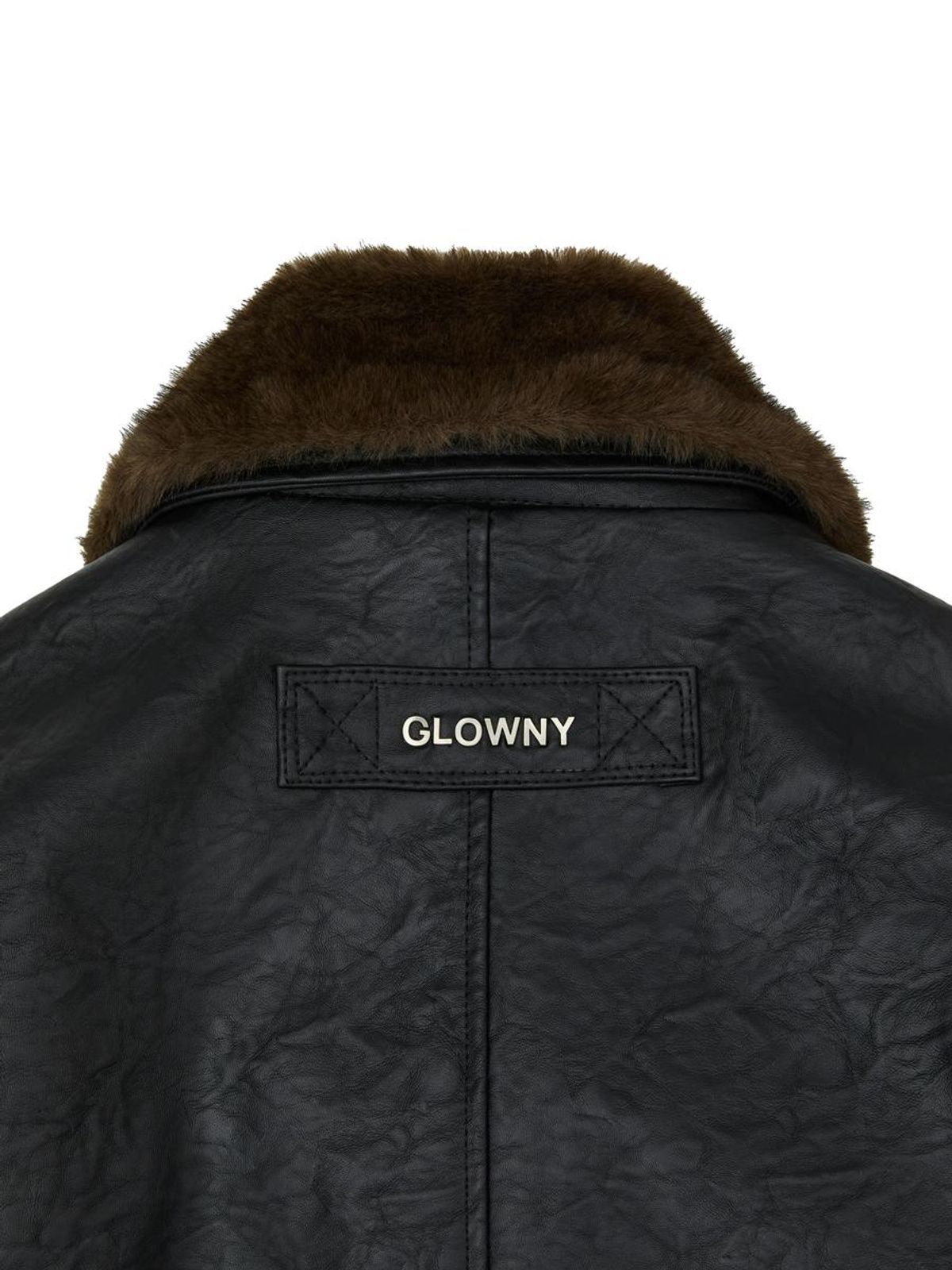 글로니(GLOWNY) SHEARLING LEATHER JACKET (BLACK)