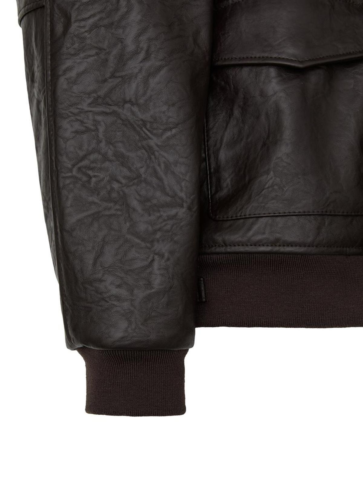 글로니(GLOWNY) SHEARLING LEATHER JACKET (BROWN)