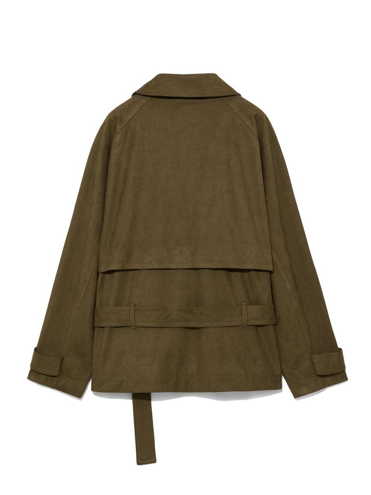 글로니(GLOWNY) MUTE SUEDE TRENCH JACKET (KHAKI)