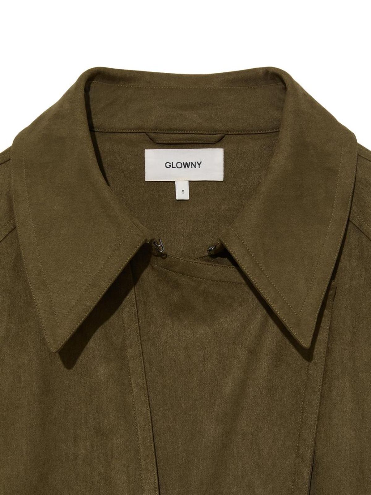 글로니(GLOWNY) MUTE SUEDE TRENCH JACKET (KHAKI)